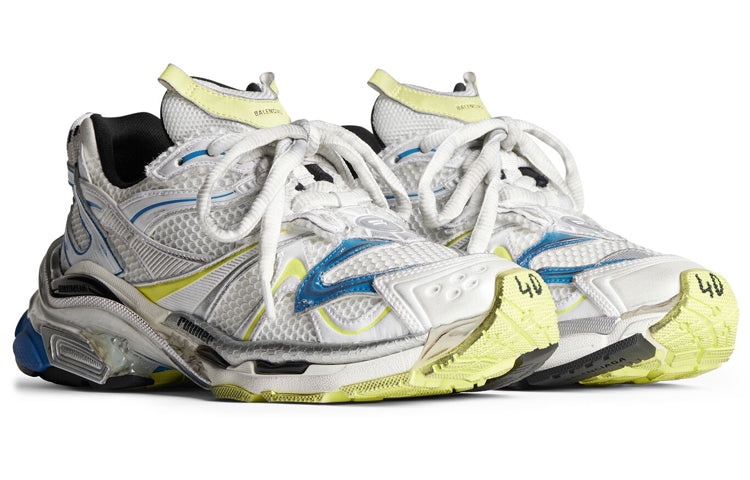 Balenciaga Runner 2.0 Sneakers 'White Yellow and Blue Mesh and Polyurethane' 779066W3RXP9074 - 3