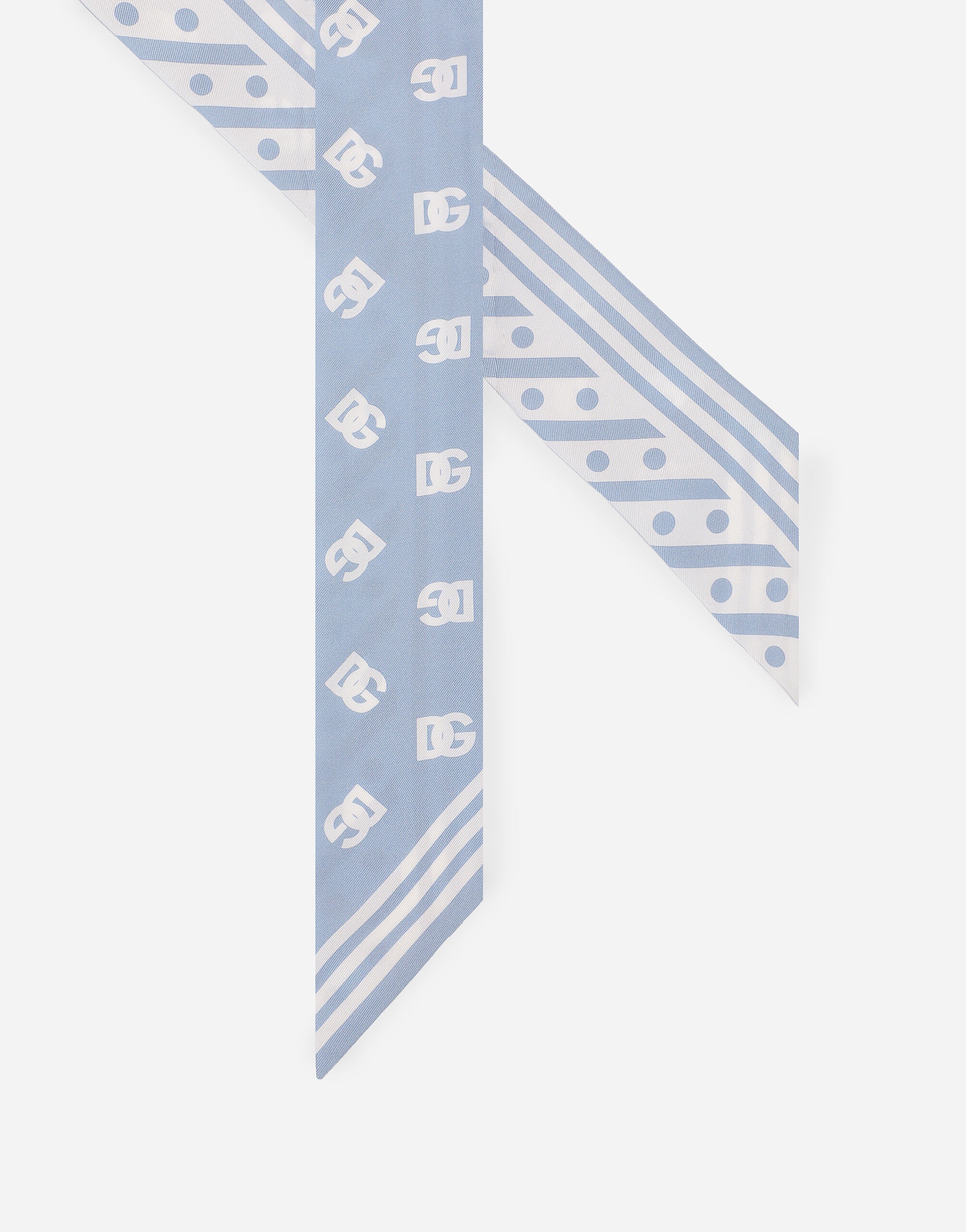 Twill headscarf with all-over DG logo print (6x100) - 3