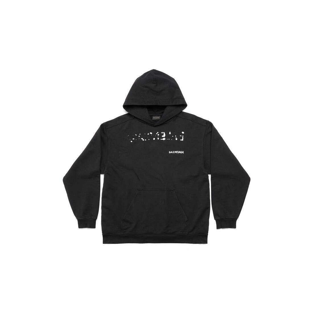 Women's Hand Drawn Balenciaga Hoodie Medium Fit in Black - 1