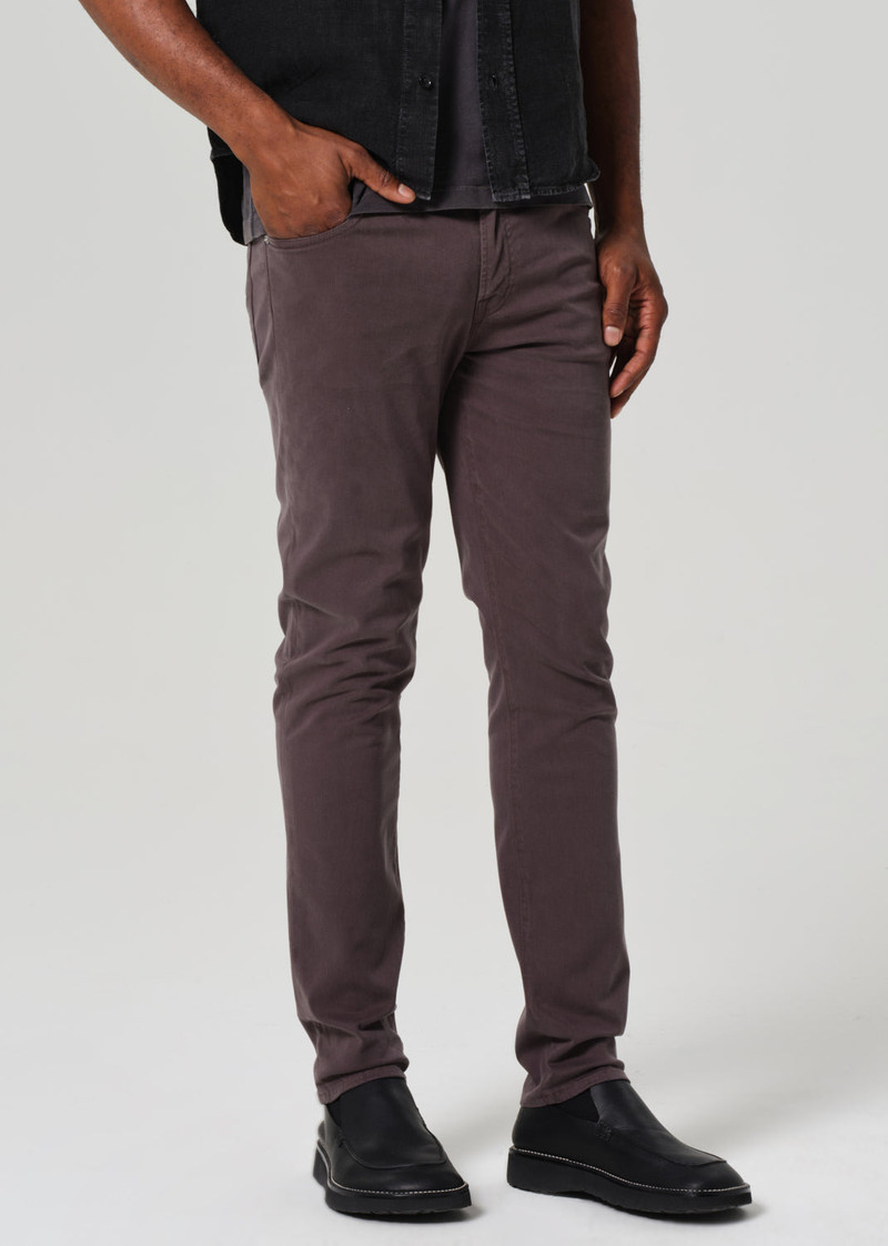 London Tapered Slim Brushed Sateen In Gravel 5