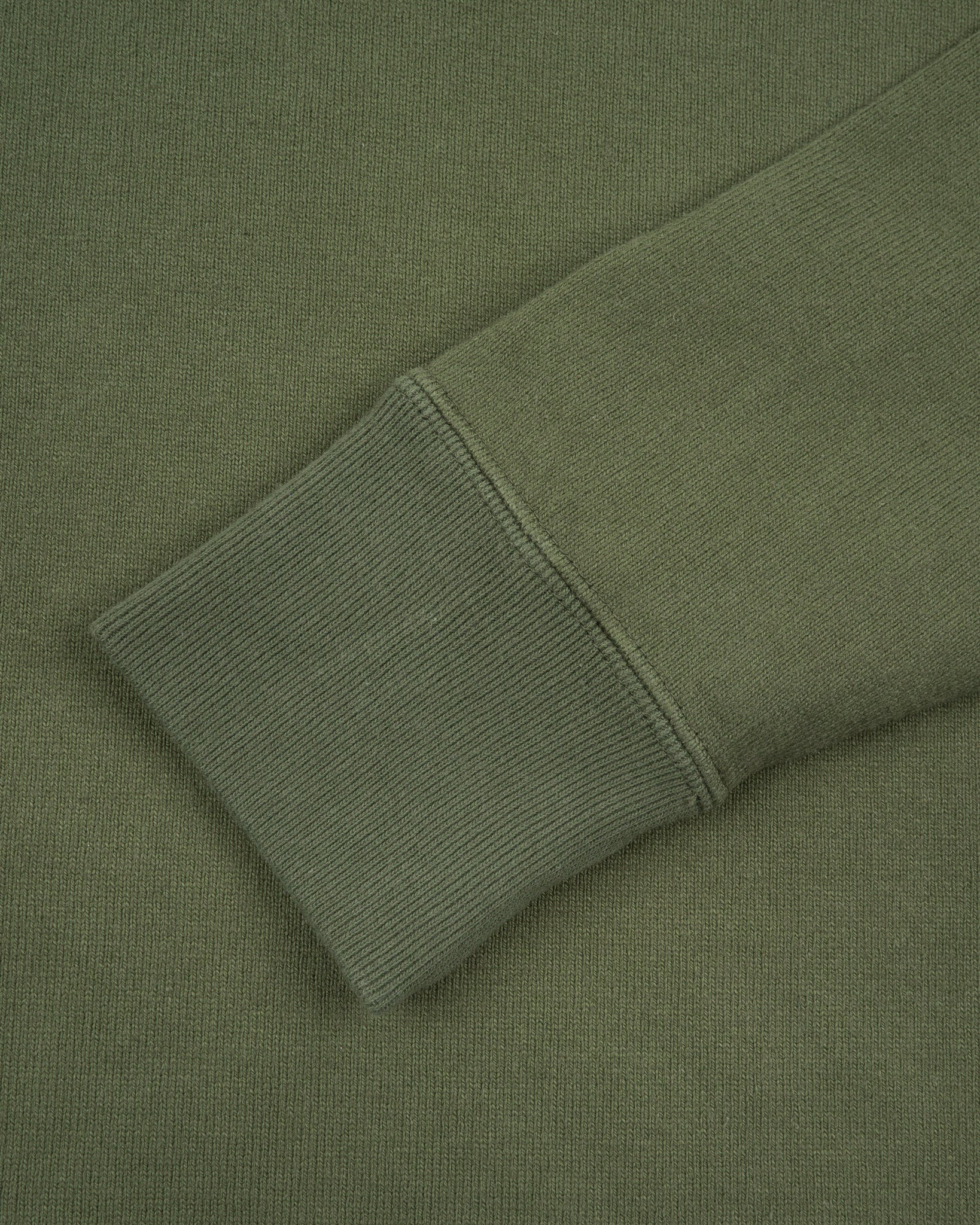 IHTL-1501-OLV 11oz Cotton Knit Long Sleeved Crew Neck Sweater - Olive - 7