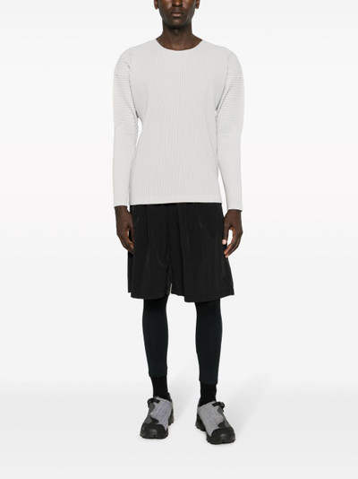 ISSEY MIYAKE fully-pleated long-sleeve T-shirt outlook
