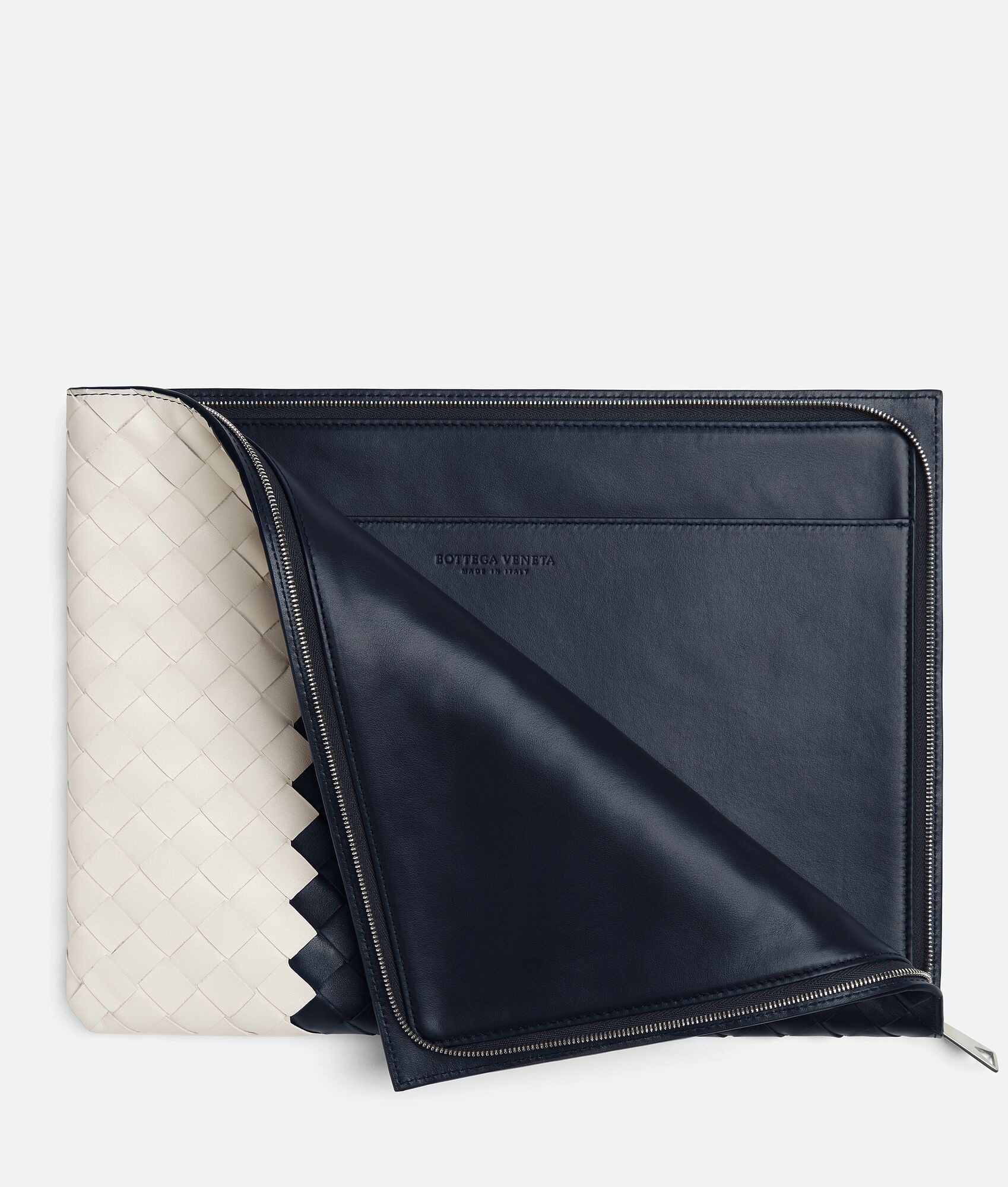 Intrecciato Half Zip Pouch - 2