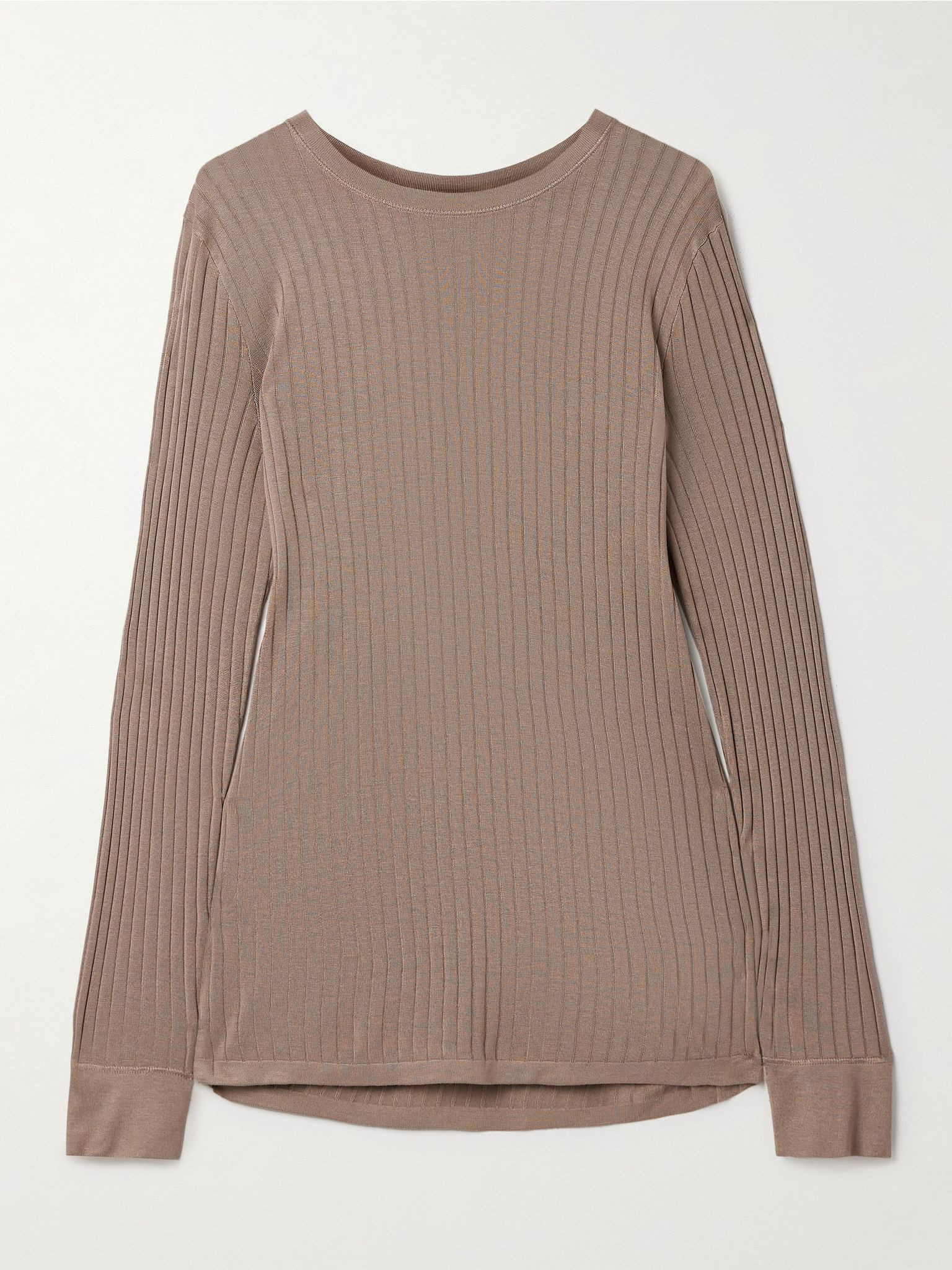 Keya ribbed-knit sweater Taupe - 1