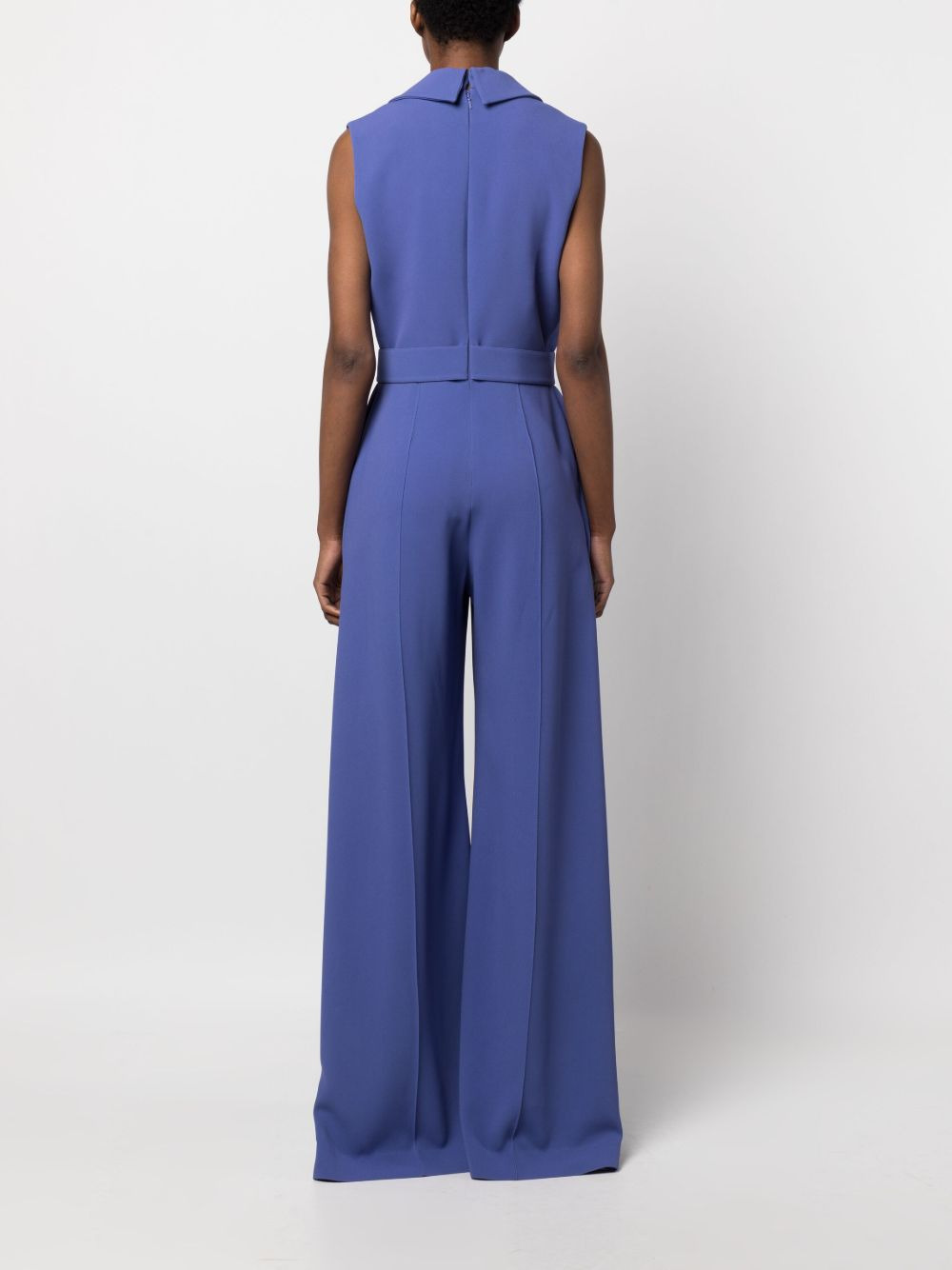 peak-lapel wide-leg jumpsuit - 4