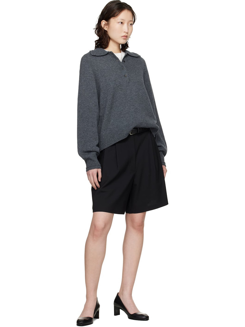 CORDERA Gray Merino Wool Polo outlook