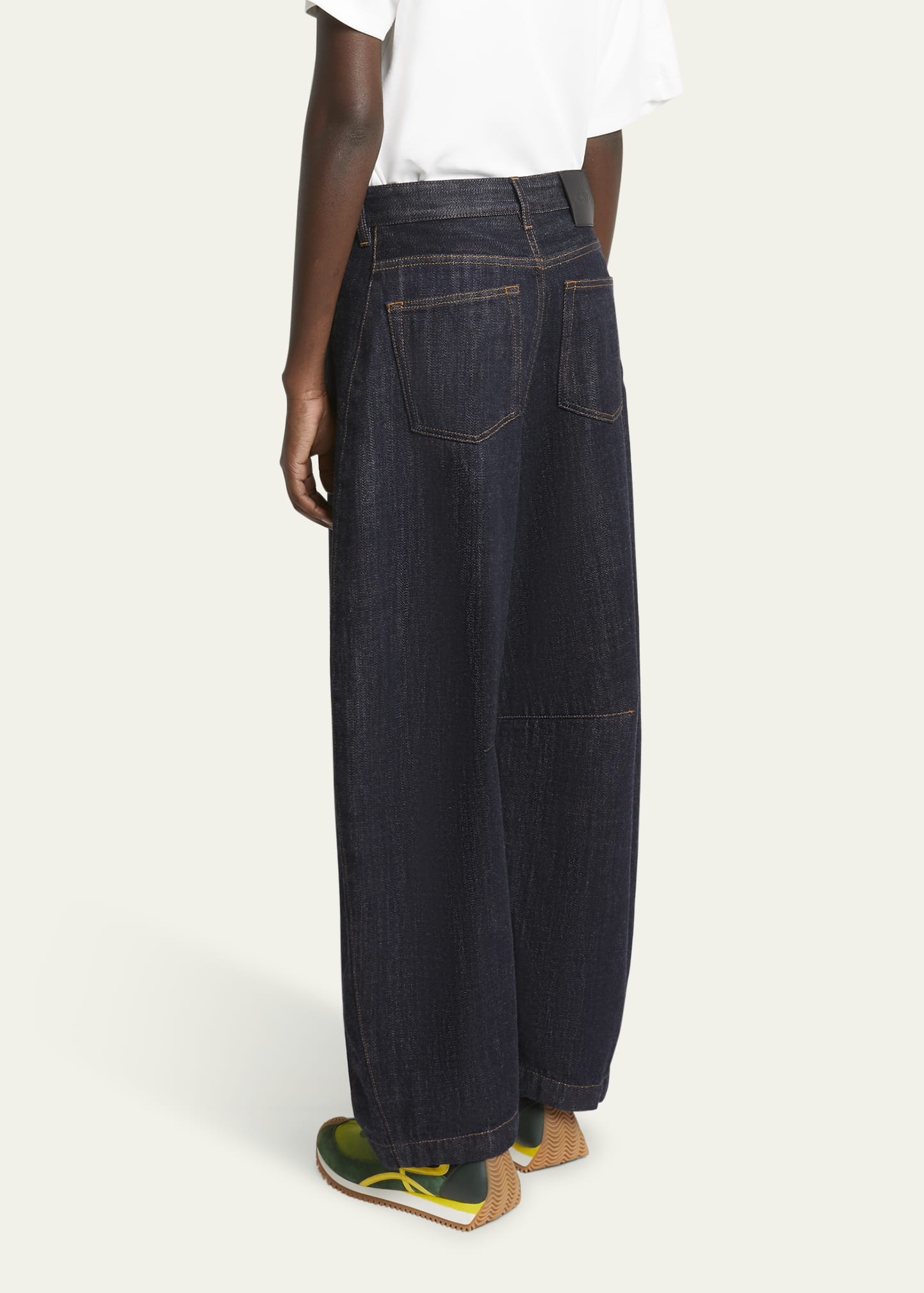 Anagram Embroidered Barrel Leg Jeans - 3