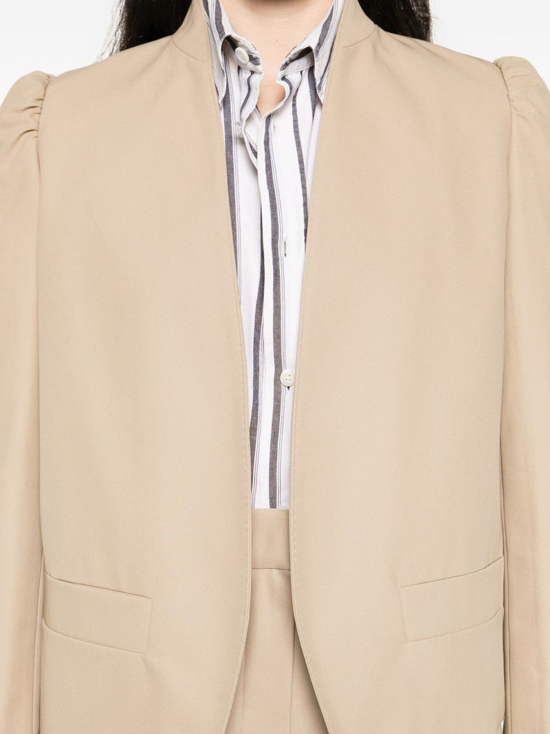 PHEBE puff-sleeve open-front jacket 5