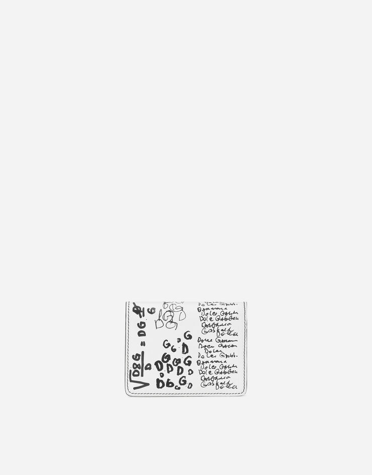 Calfskin wallet with logo print 3