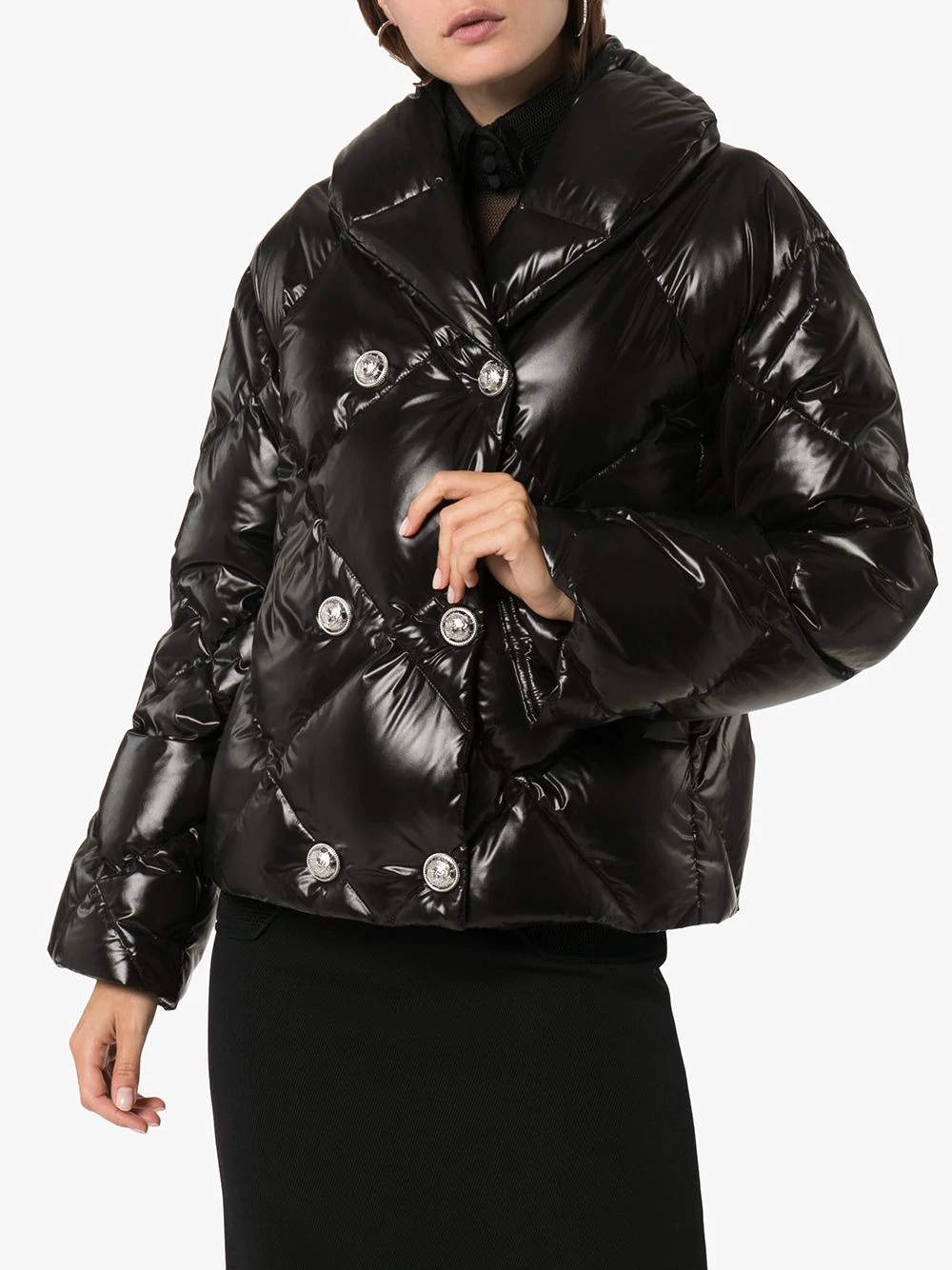 double-breasted puffer jacket - 3