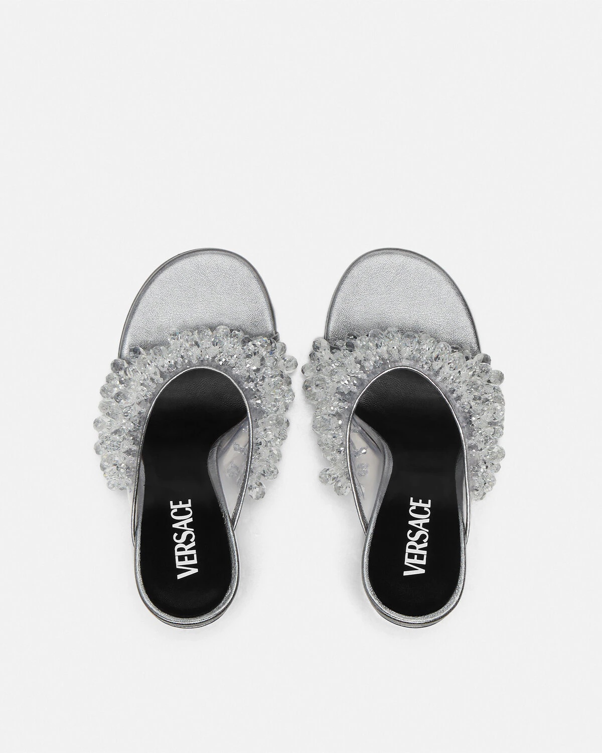 Crystal Chandelier Metallic Mules - 3