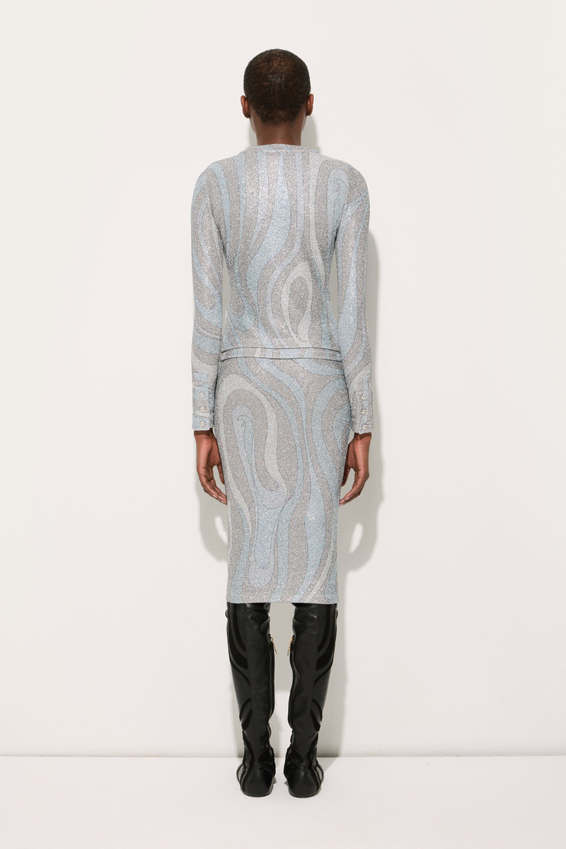 MARMO JERSEY LAMÉ CARDIGAN 4