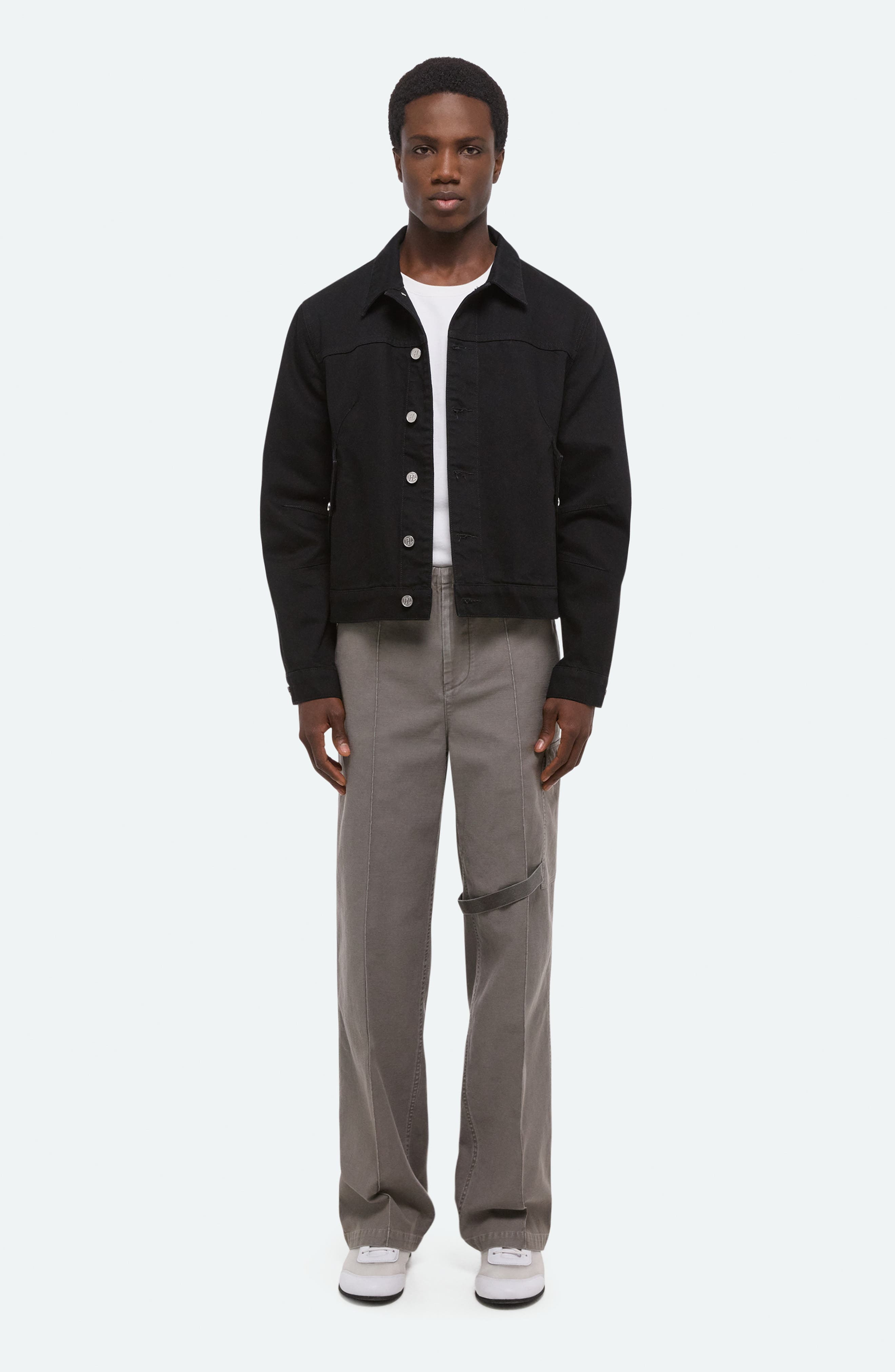 Helmut Lang Apex Denim Trucker Jacket in Rinsed Black at Nordstrom - 6