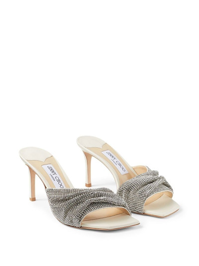 JIMMY CHOO Naria 75mm heeled mules outlook