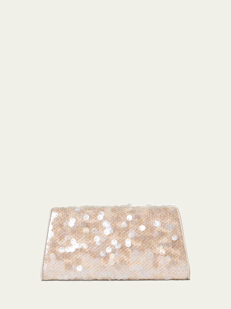 AKRIS Anouk Mini Sequined Trapezoid Clutch Bag outlook