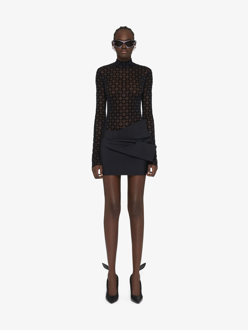 Givenchy MINI SKIRT IN COTTON WITH DRAPED DETAIL outlook