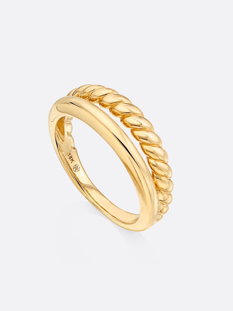Icons Yellow Gold Duet Ring 1