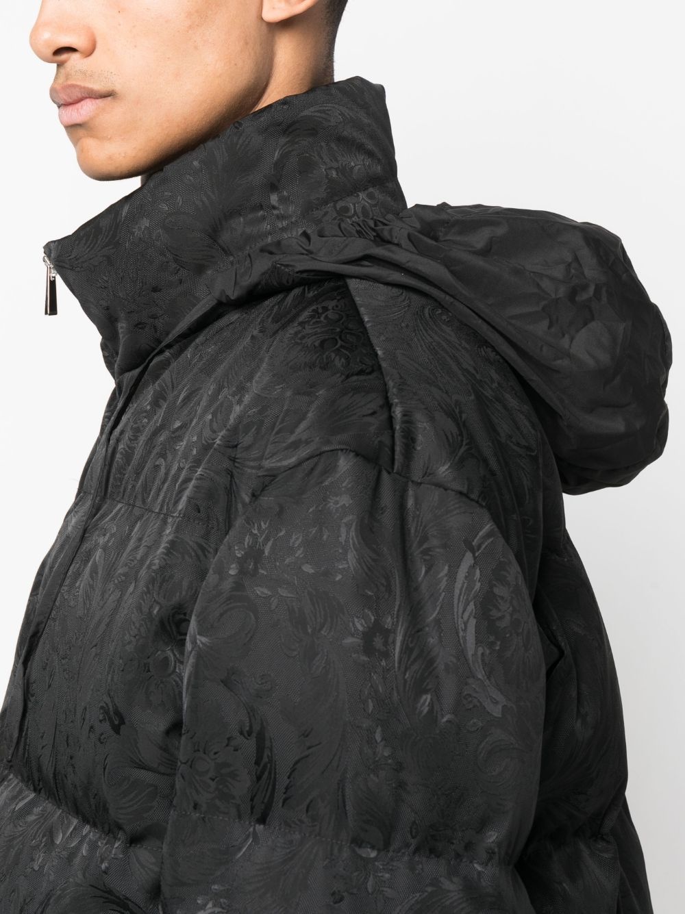 Baroque-print puffer jacket - 6