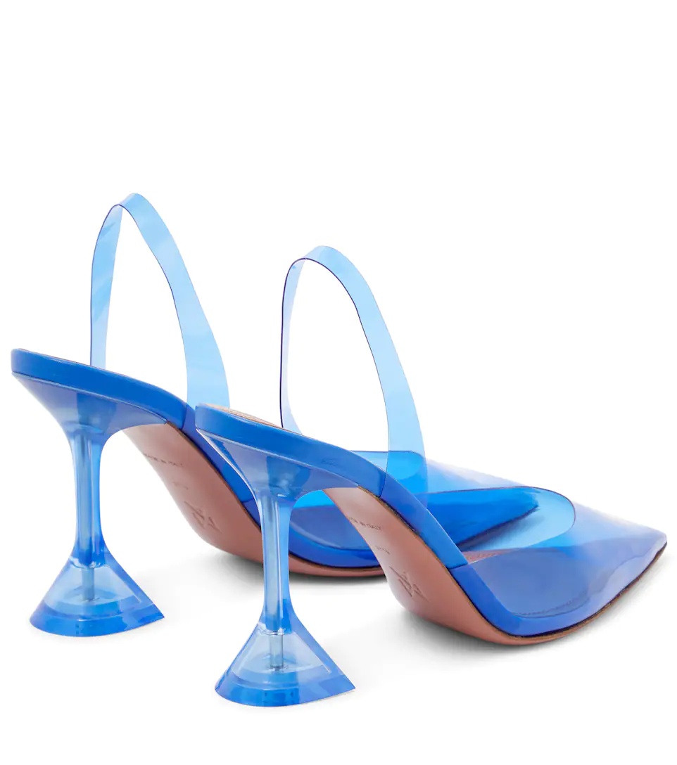 Holli Glass PVC slingback pumps - 3