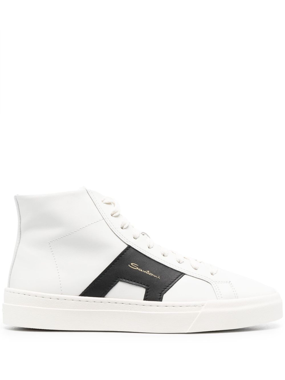 logo-lettering high-top sneakers - 1