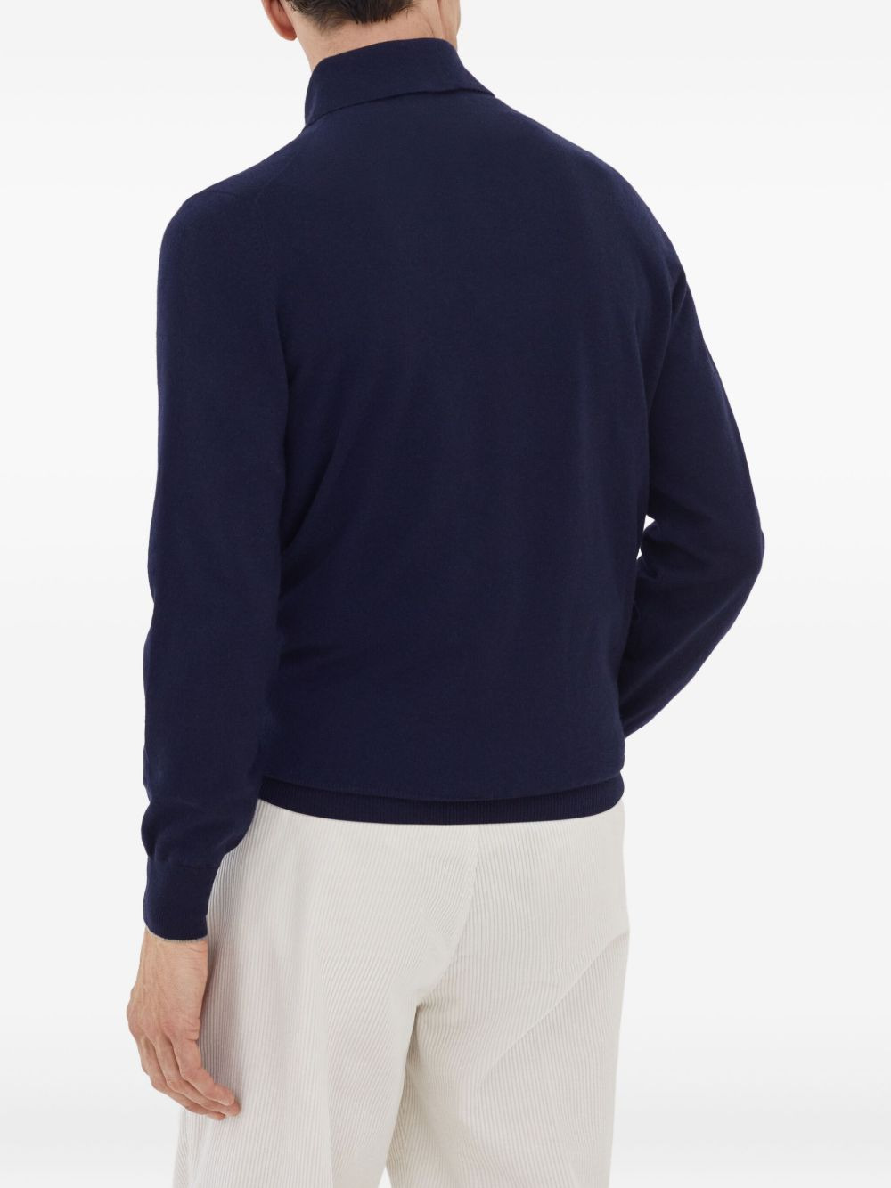 long-sleeved cashmere polo shirt - 4