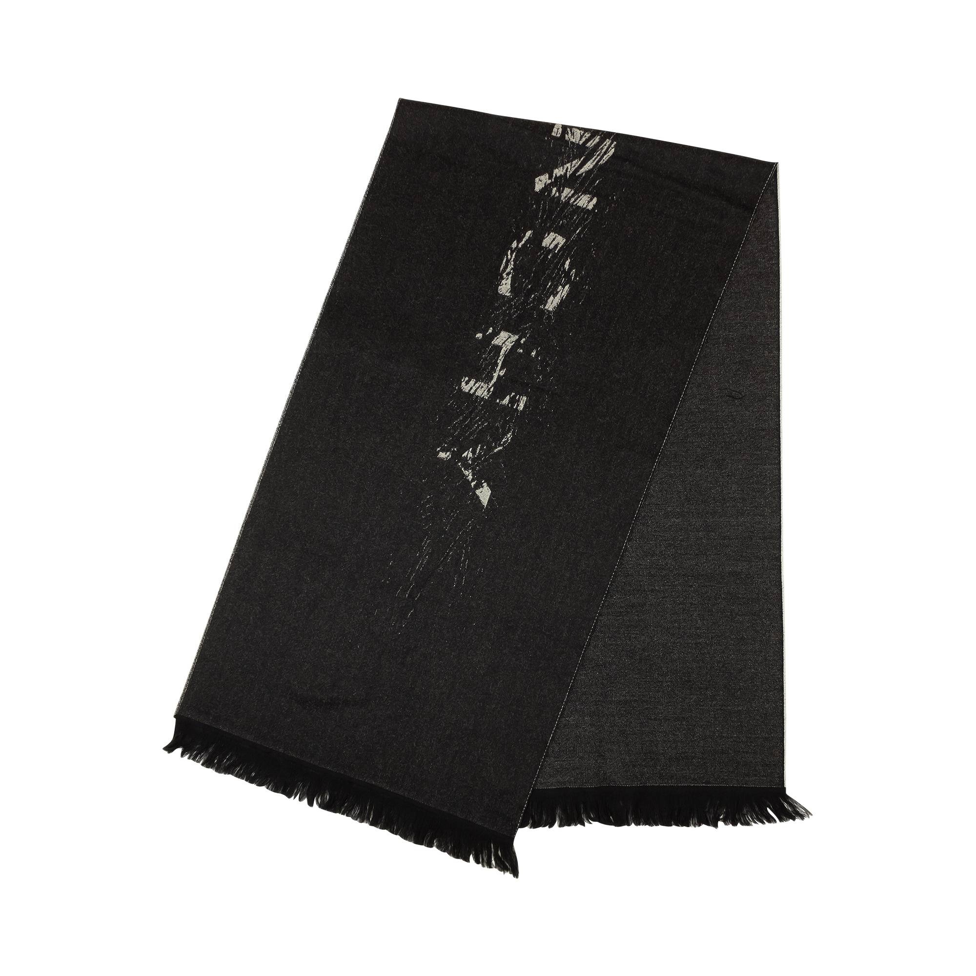 Givenchy Wool Logo Print Knit Scarf 'Black' - 2