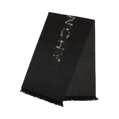 Givenchy Givenchy Wool Logo Print Knit Scarf 'Black' outlook