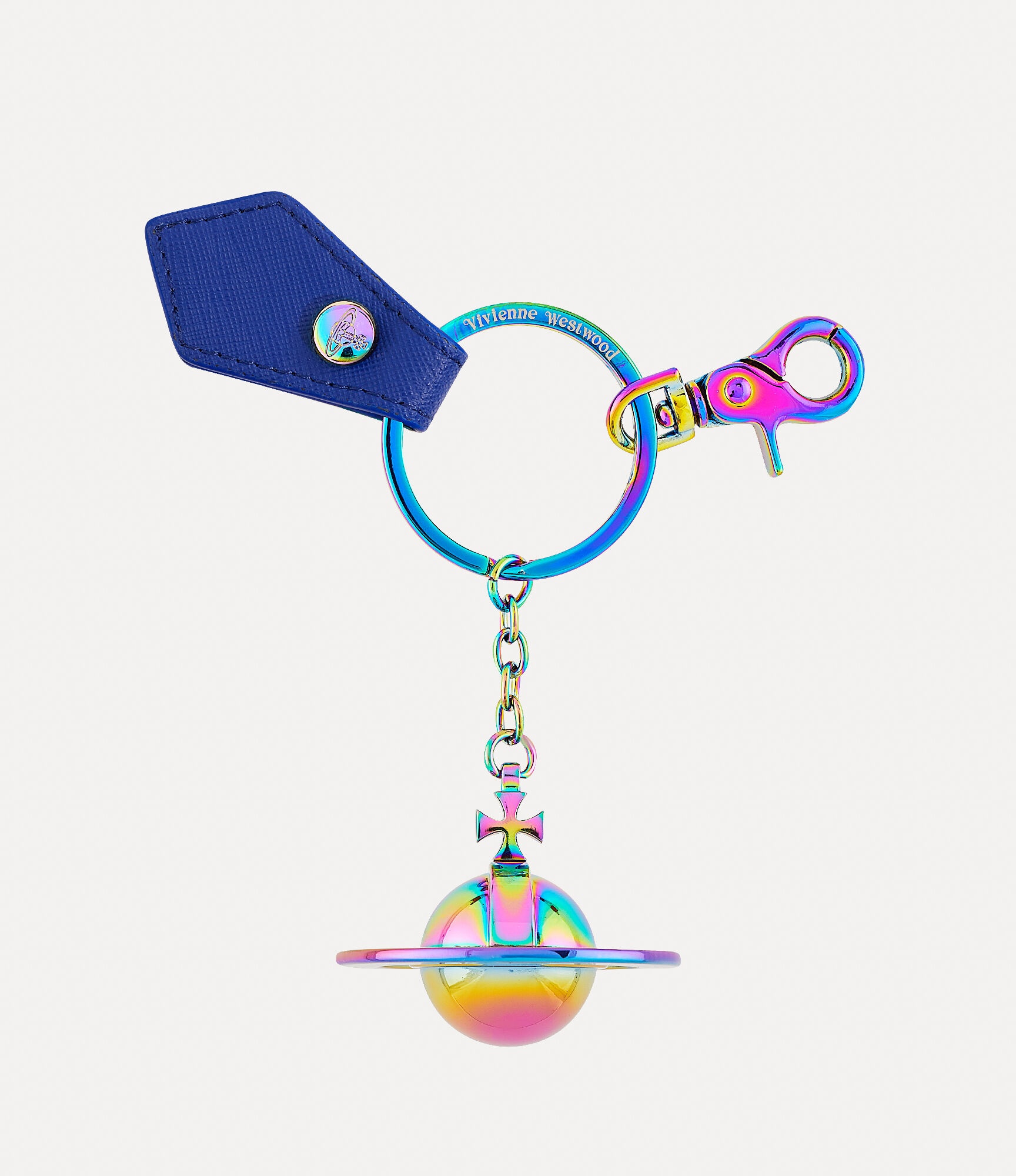 SAFFIANO 3D ORB IRIDESCENT KEYRING - 1
