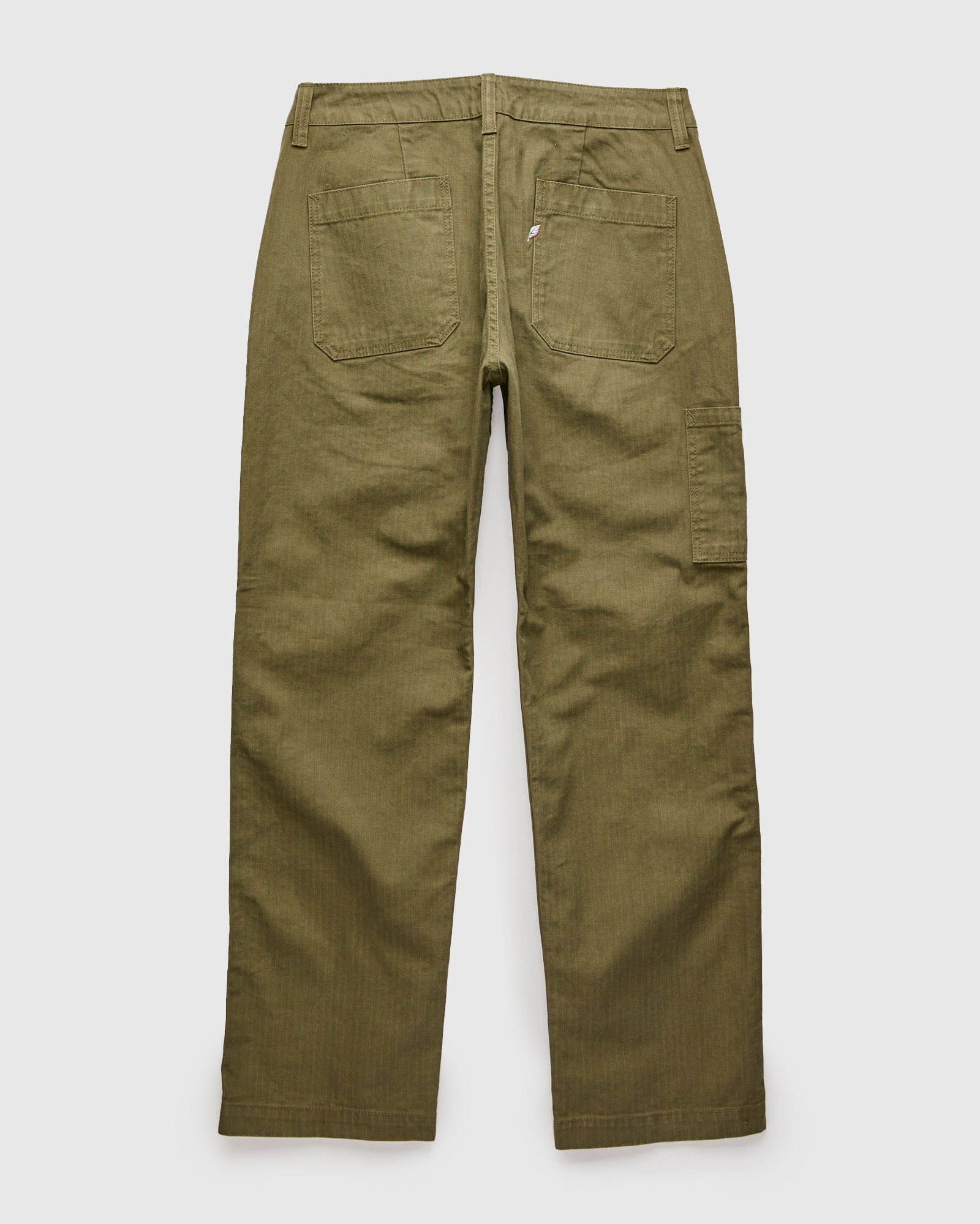 Sulfur Dye Herringbone Work Pants in Olive - 2