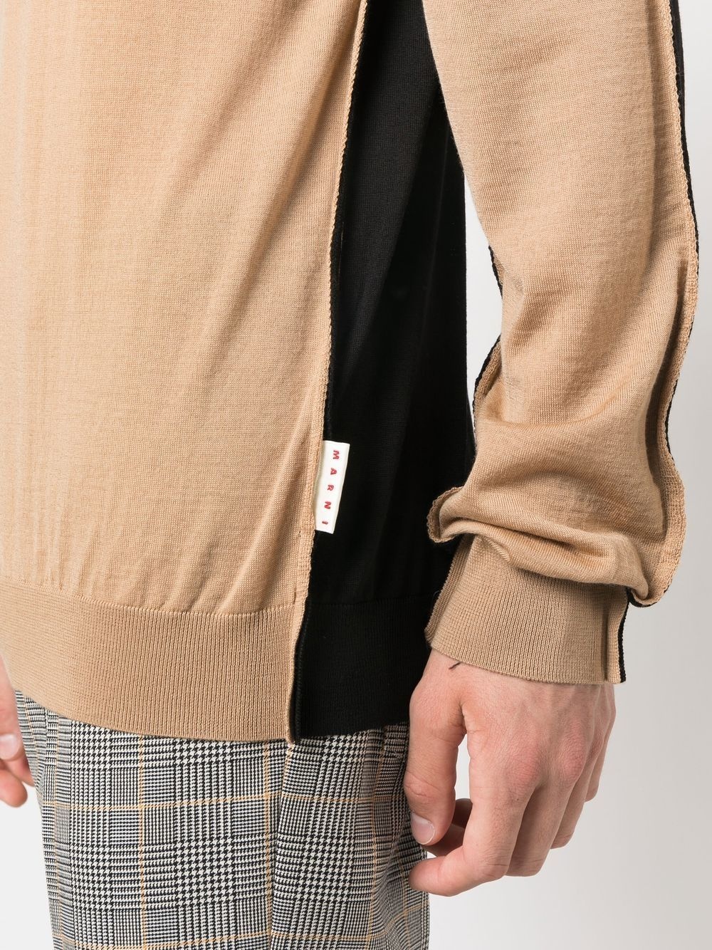 colour-block crew-neck jumper - 5