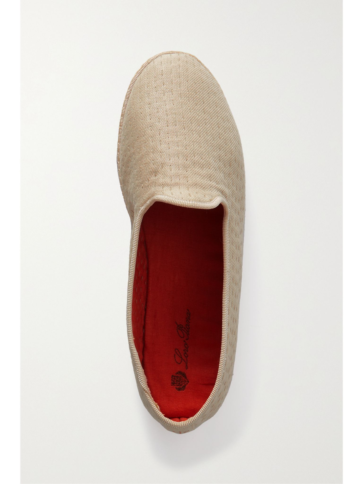 Laguna Furlane matelassé linen-canvas slippers Beige - 5
