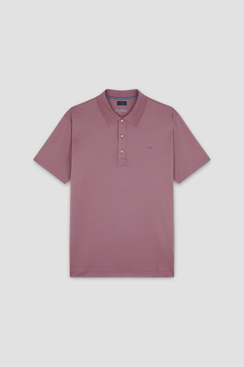 POLO SILVER IN FINE PIQUÉ COTTON WITH SHARK FIN EMBROIDERY - 1