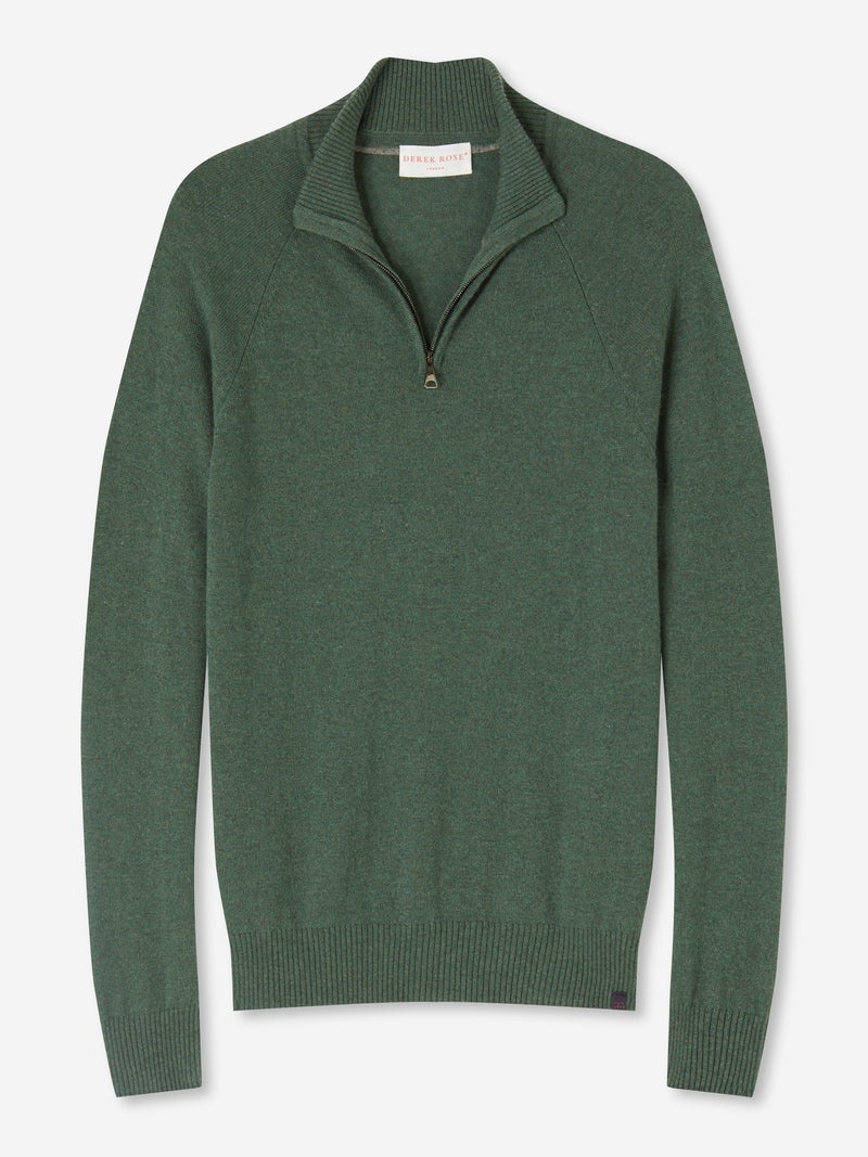 Men's Half-Zip Sweater Finley Cashmere Green - 1