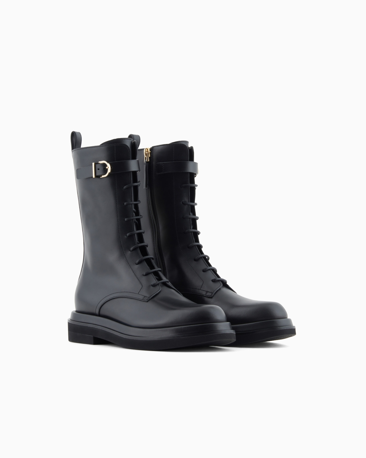 SMOOTH LEATHER COMBAT BOOTS - 2