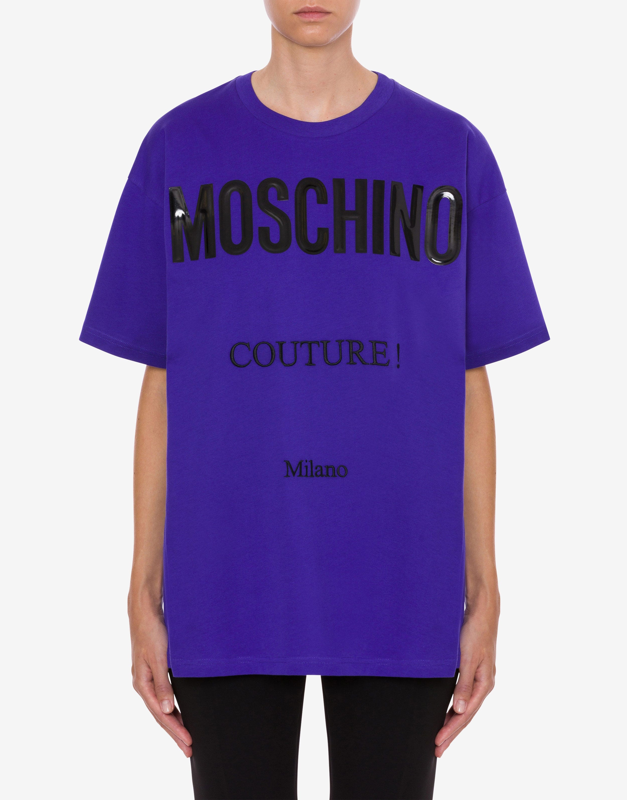 OVERSIZED MOSCHINO COUTURE T-SHIRT IN ORGANIC JERSEY - 2