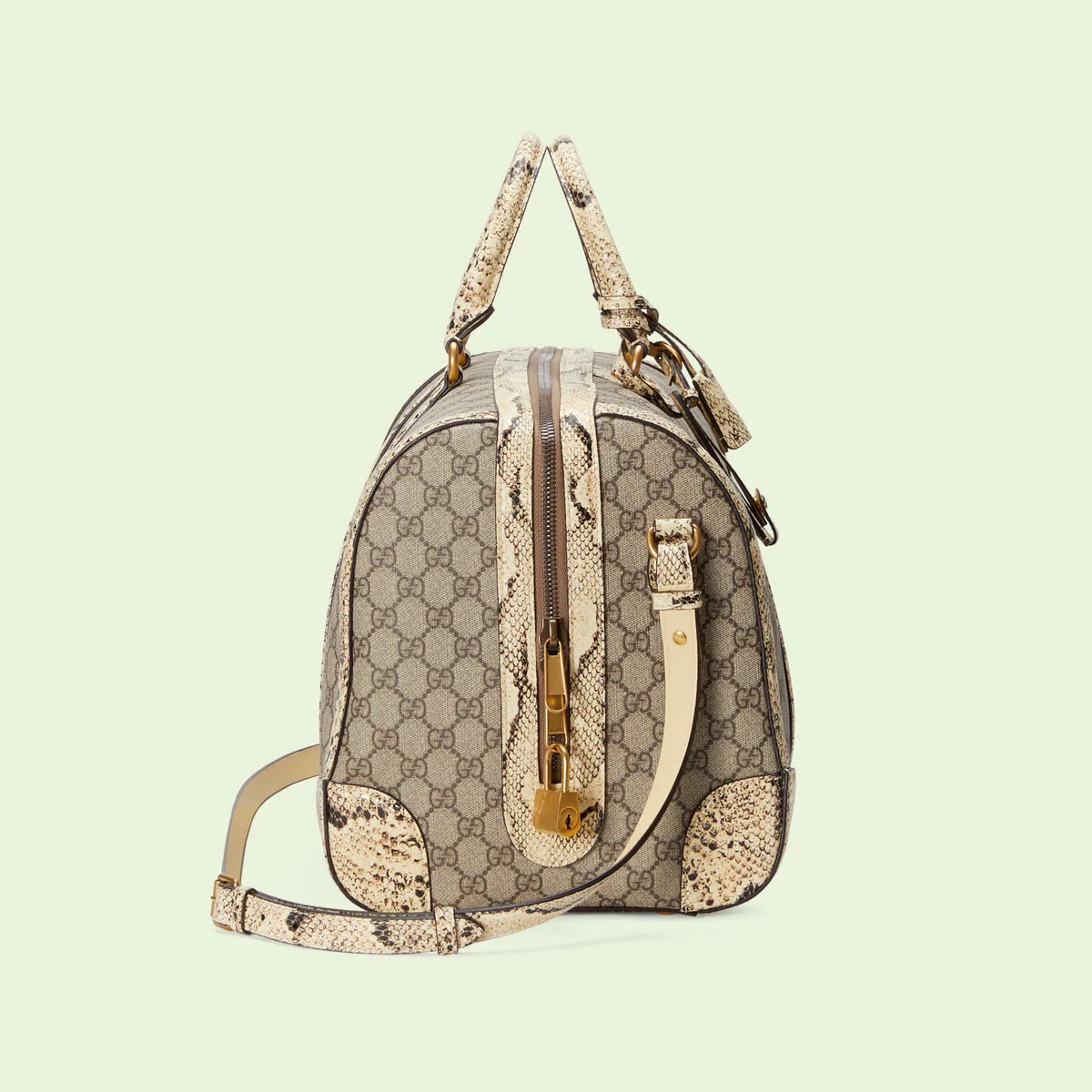 Python trim duffle bag with Double G - 6