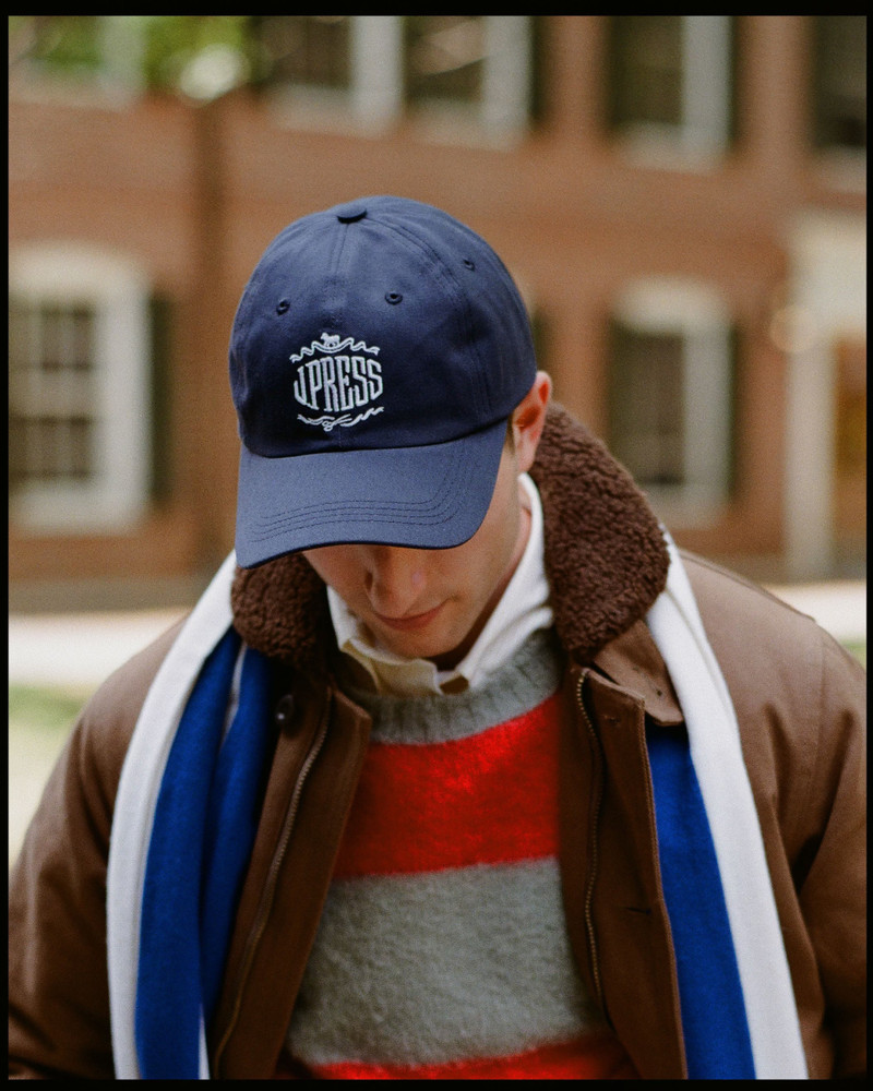 MADE-IN-USA NAVY J. PRESS EMBROIDERED LOGO DAD HAT 3