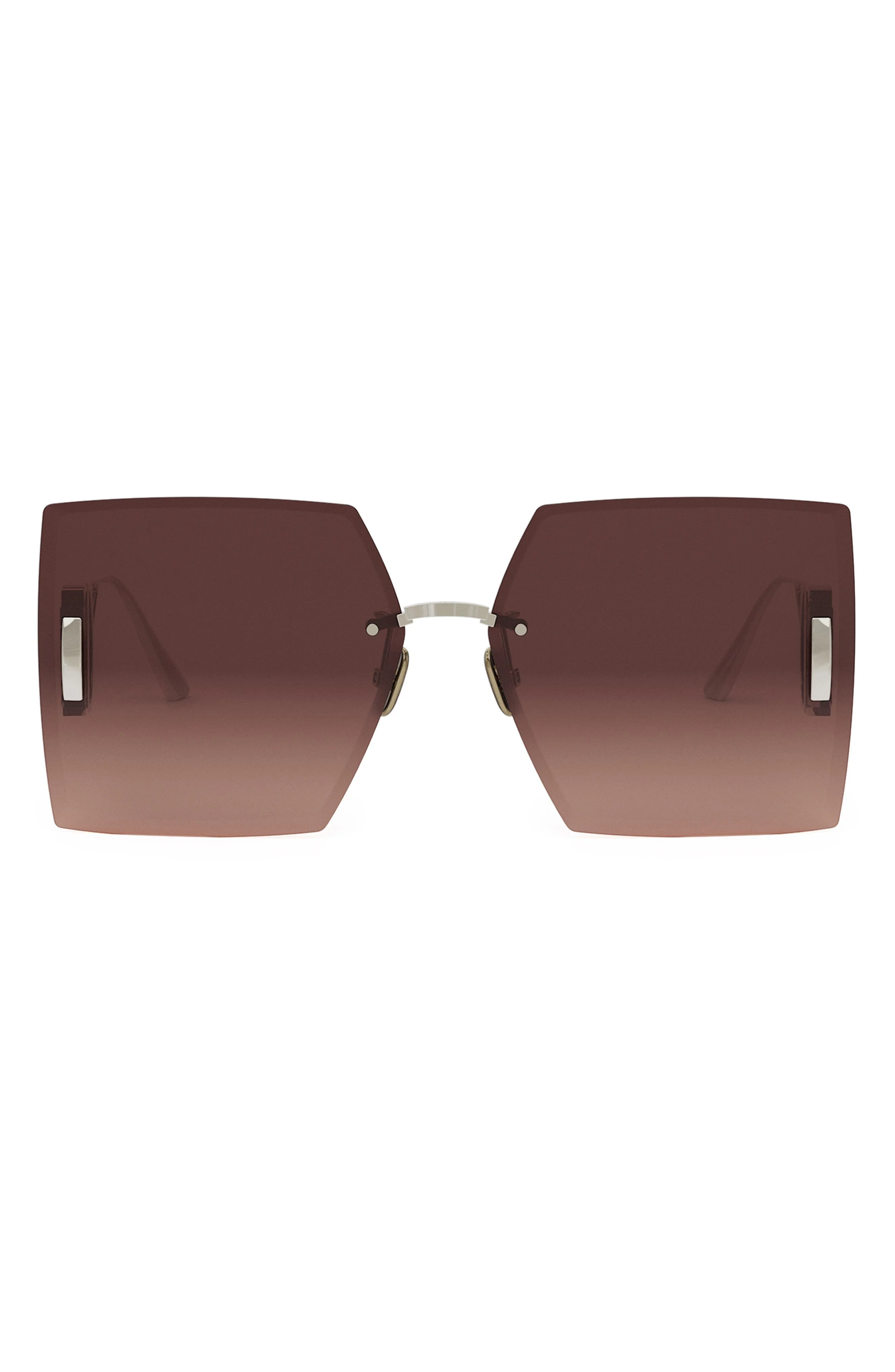 DIOR 30Montaigne S7U 64mm Oversize Gradient Geometric Sunglasses in Matte Rose Gold /Roviex at Nords - 1