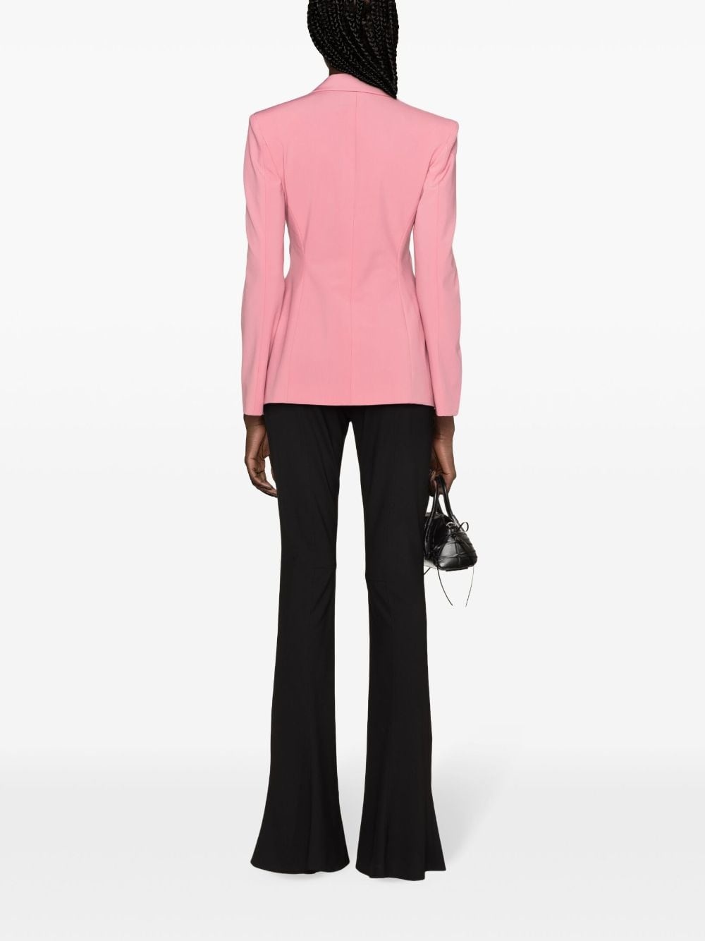tie-fastening single-breasted blazer - 4