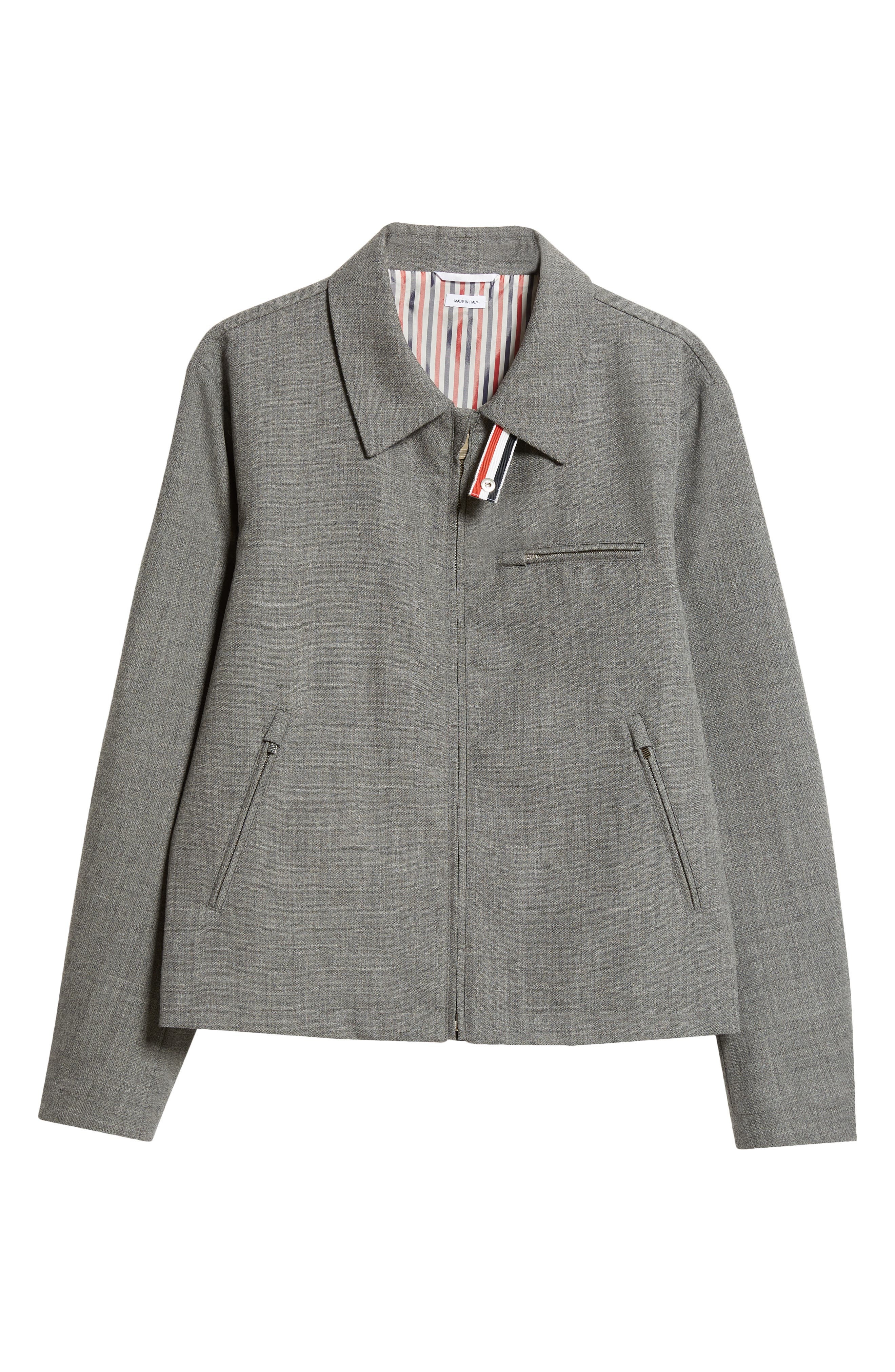 Thom Browne Fit 2 Wool Hopsack Golf Jacket in Medium Grey at Nordstrom - 7