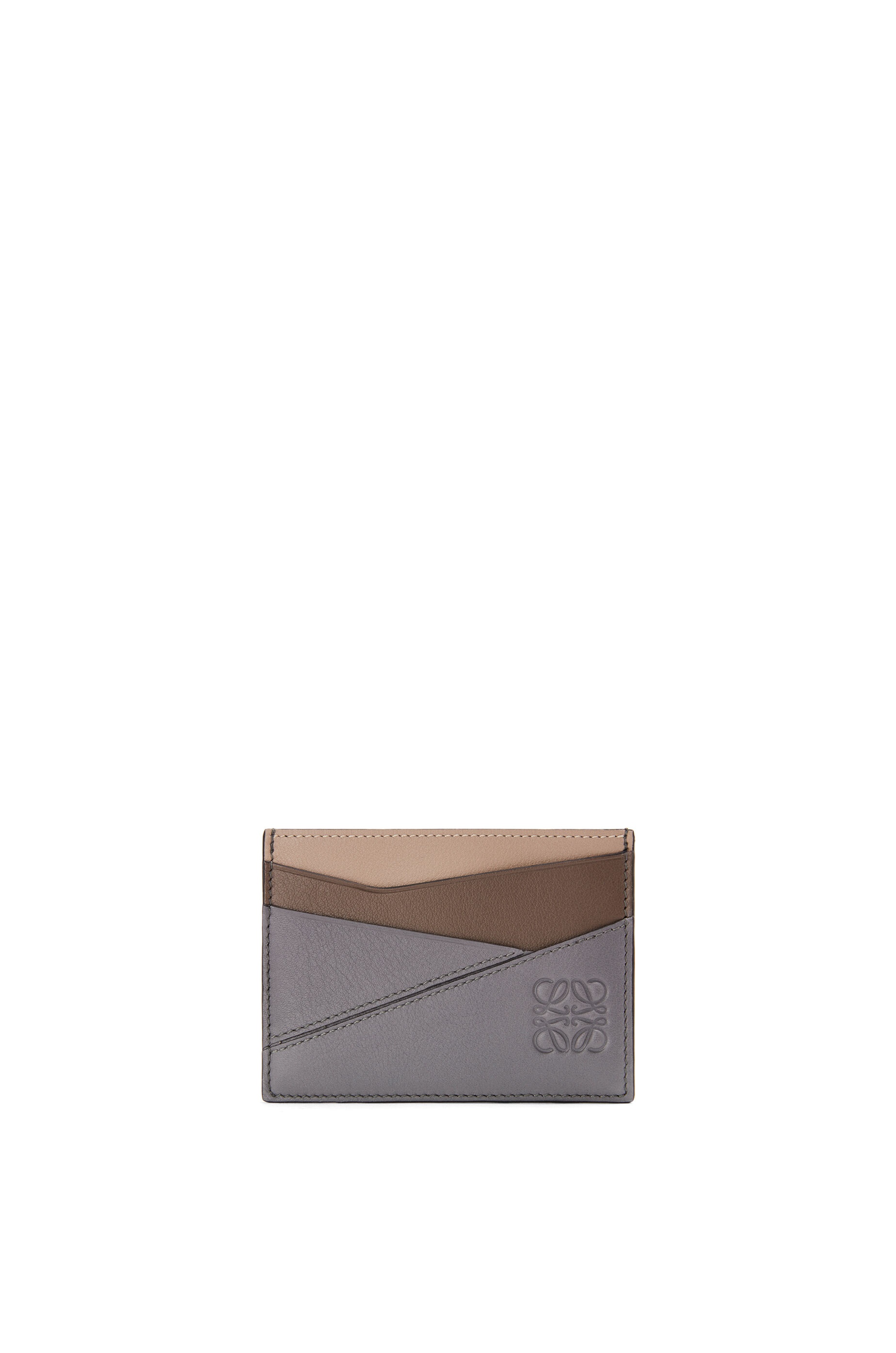 Puzzle plain cardholder in classic calfskin - 1