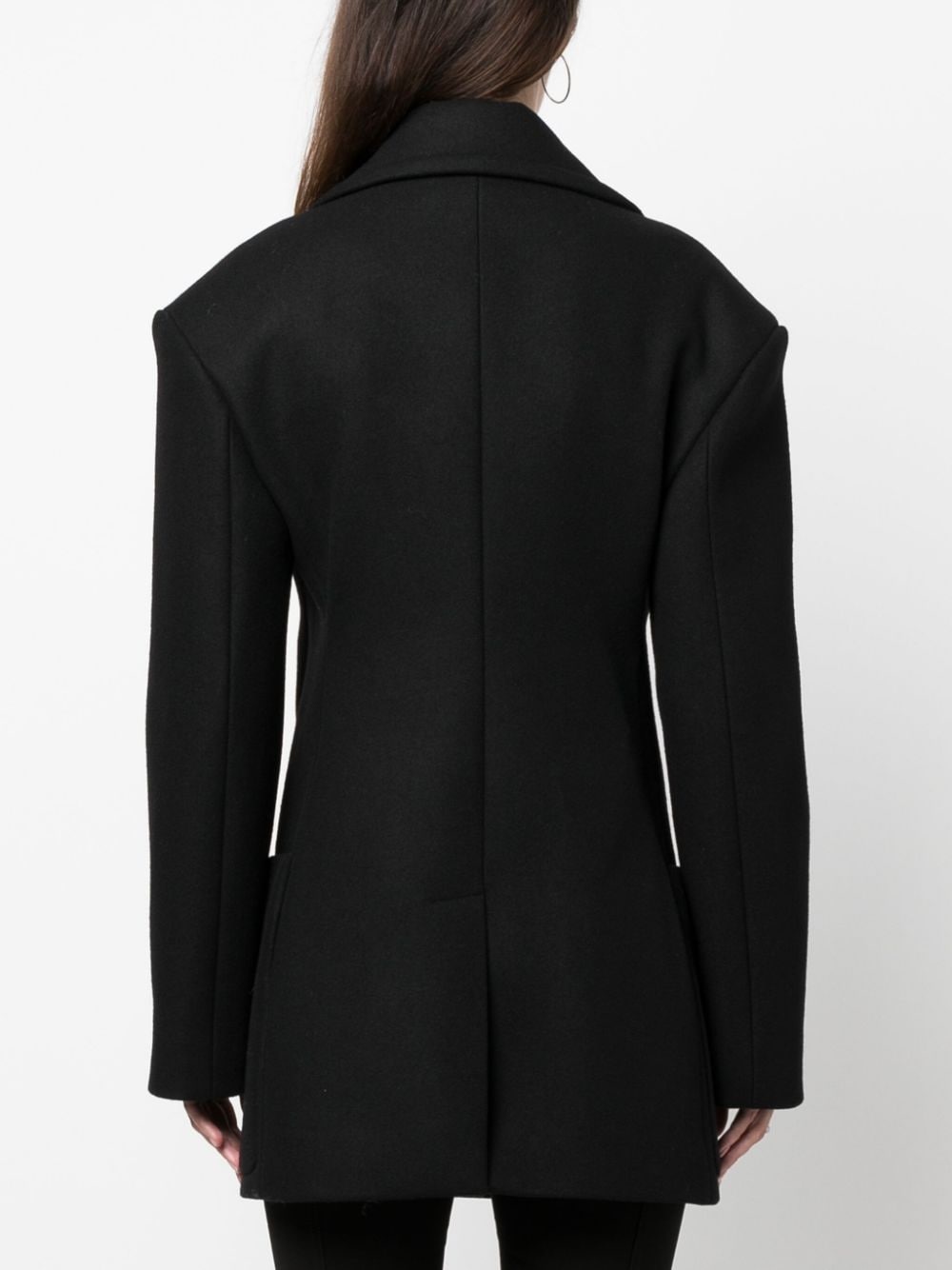 wool double-breasted coat - 4