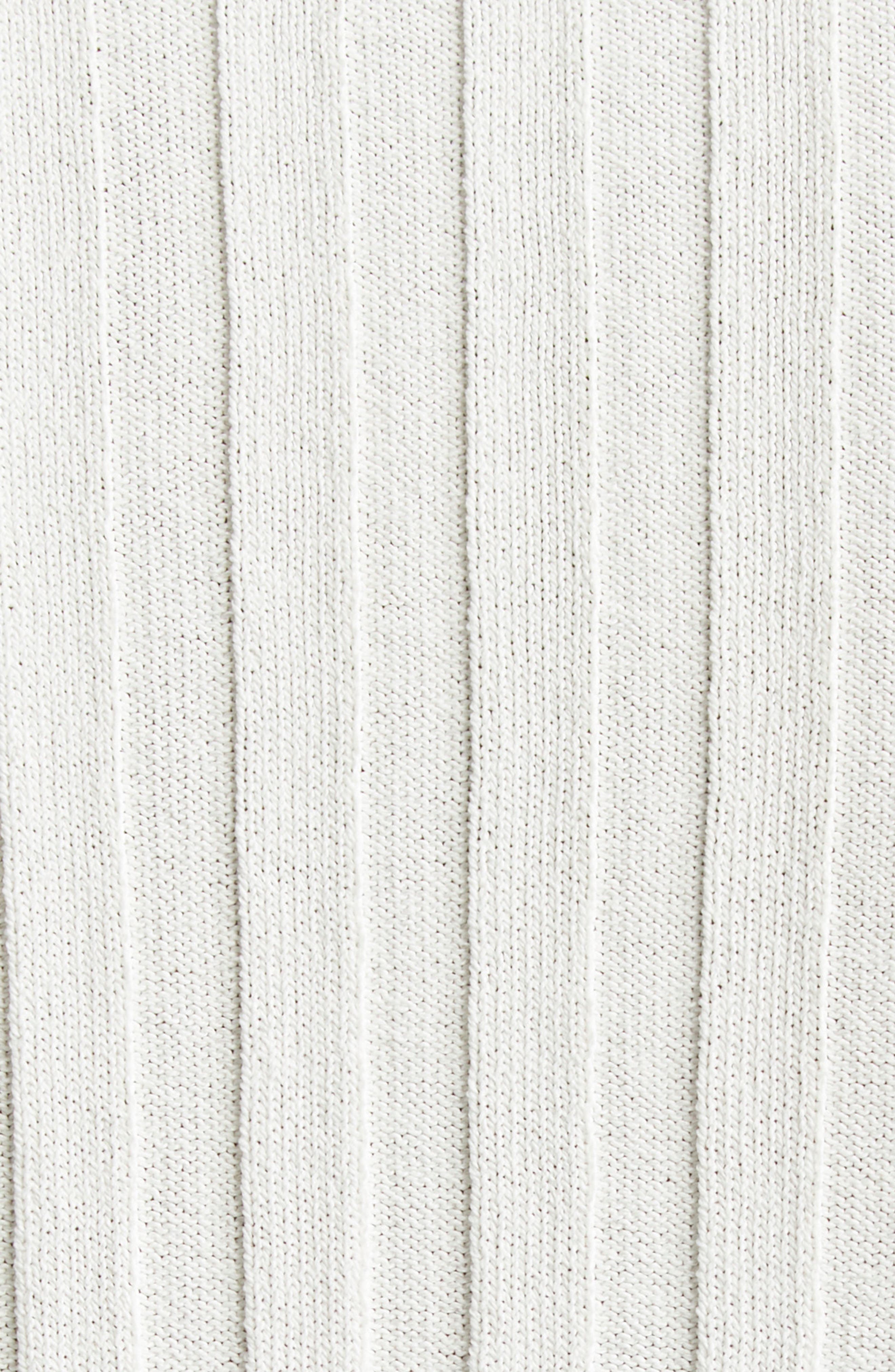 McQueen Asymmetric Ruffle Detail Rib Sweater in Ivory at Nordstrom - 7
