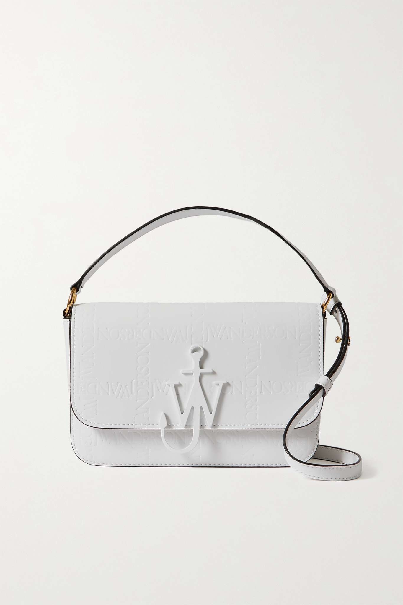 Anchor Midi debossed leather shoulder bag - 1