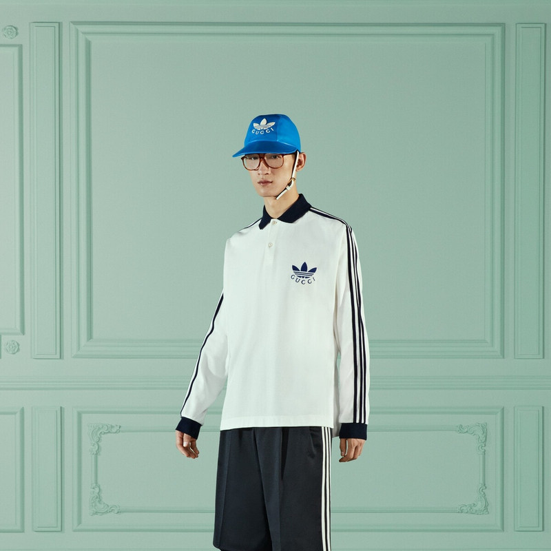 adidas x Gucci cotton piquet polo shirt 7