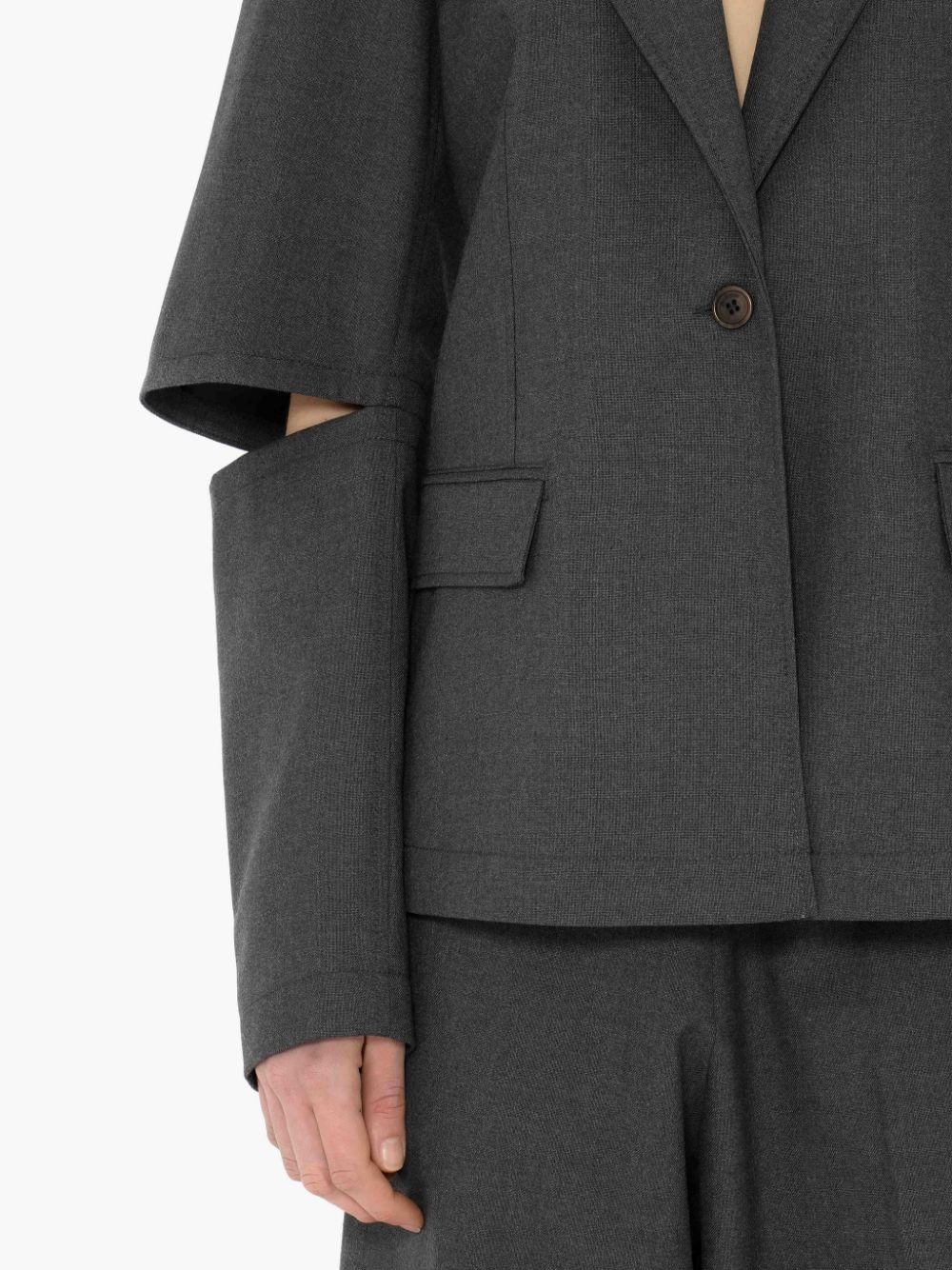 CUT OUT SLEEVE BLAZER - 5