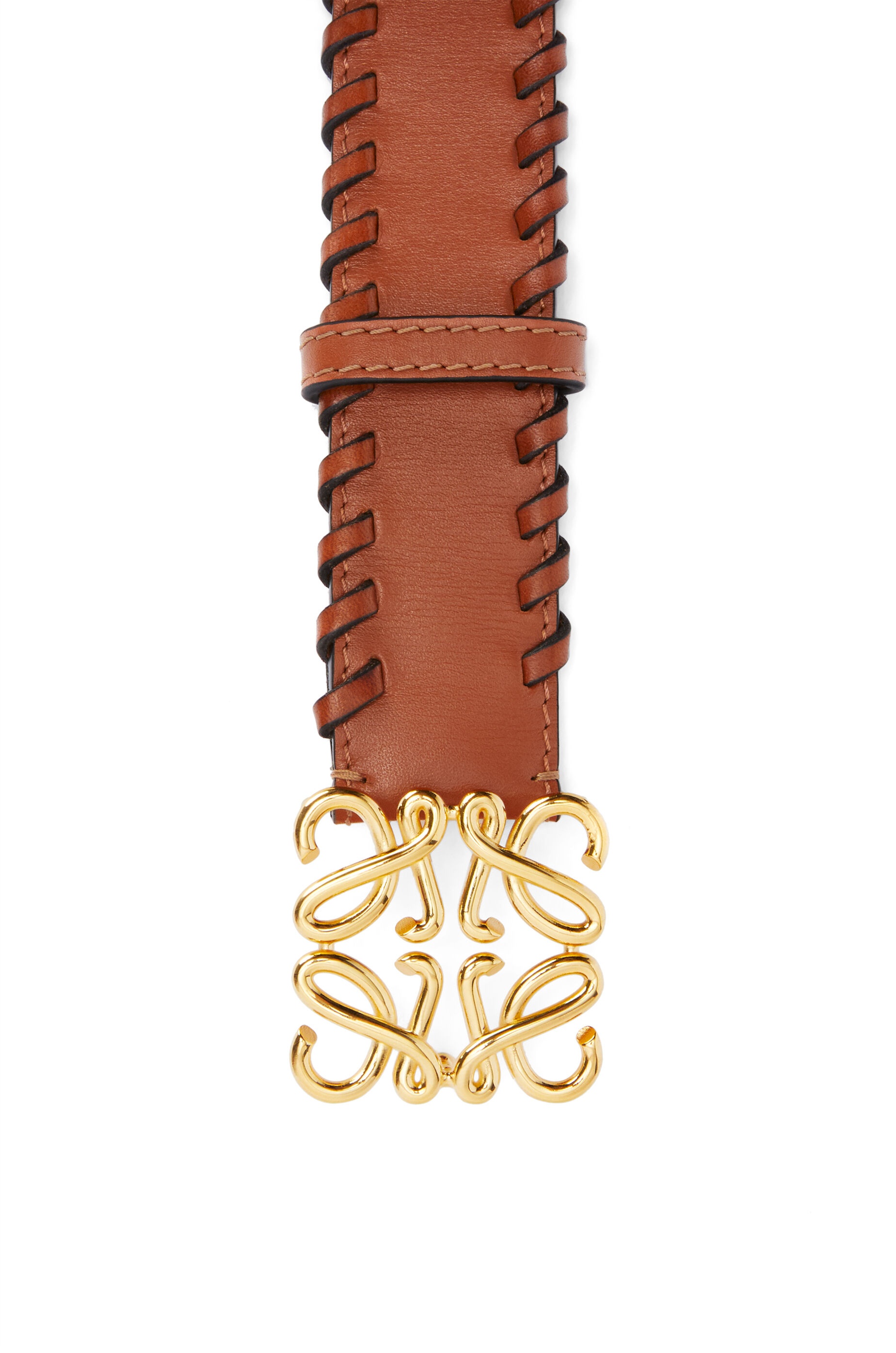 Braided Anagram belt in calfskin - 2