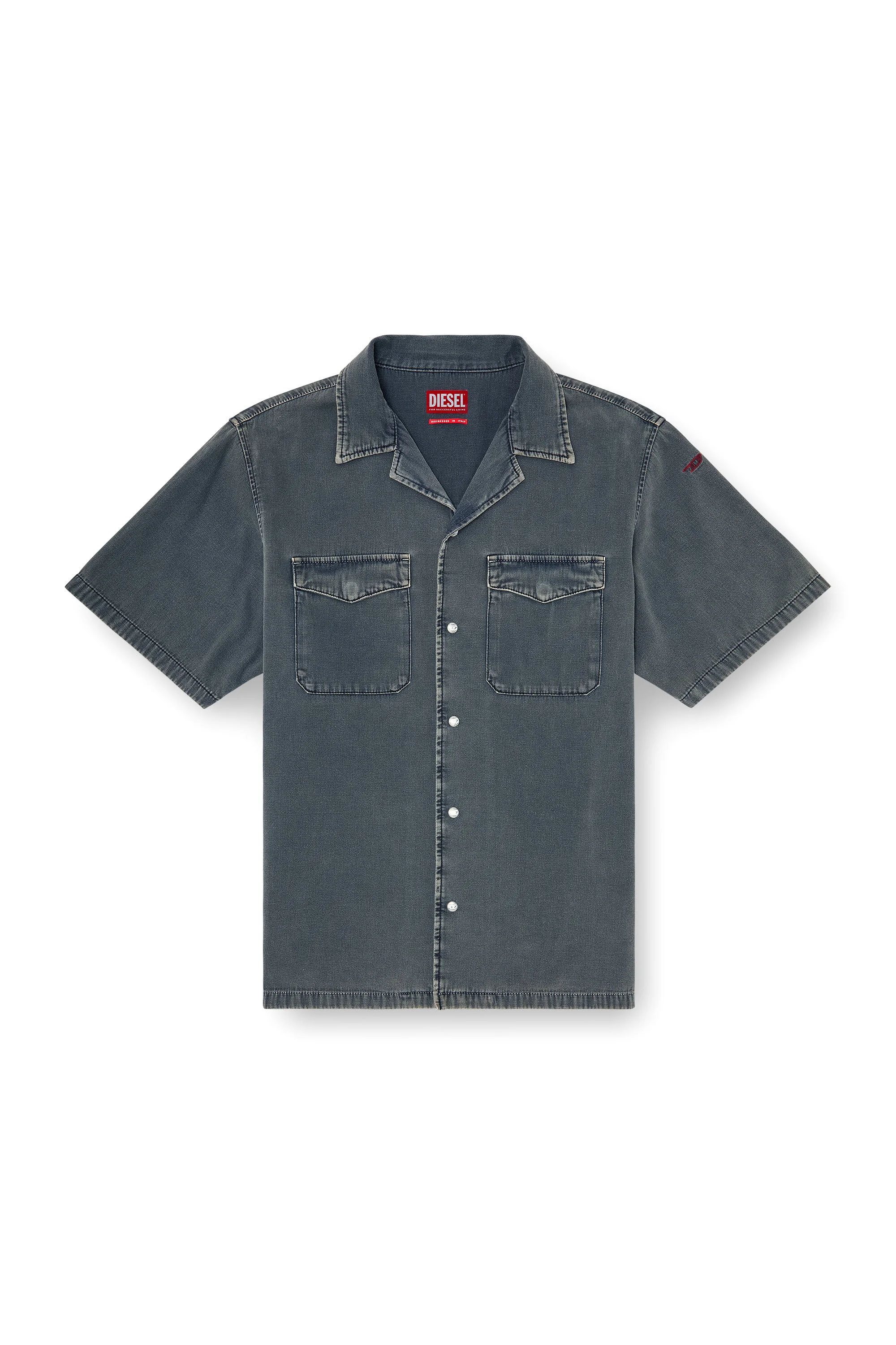 BOWLING SHIRT IN COLOURED DENIM - 1