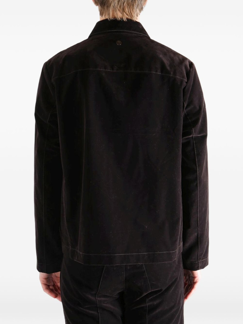 velvet-effect shirt jacket 5