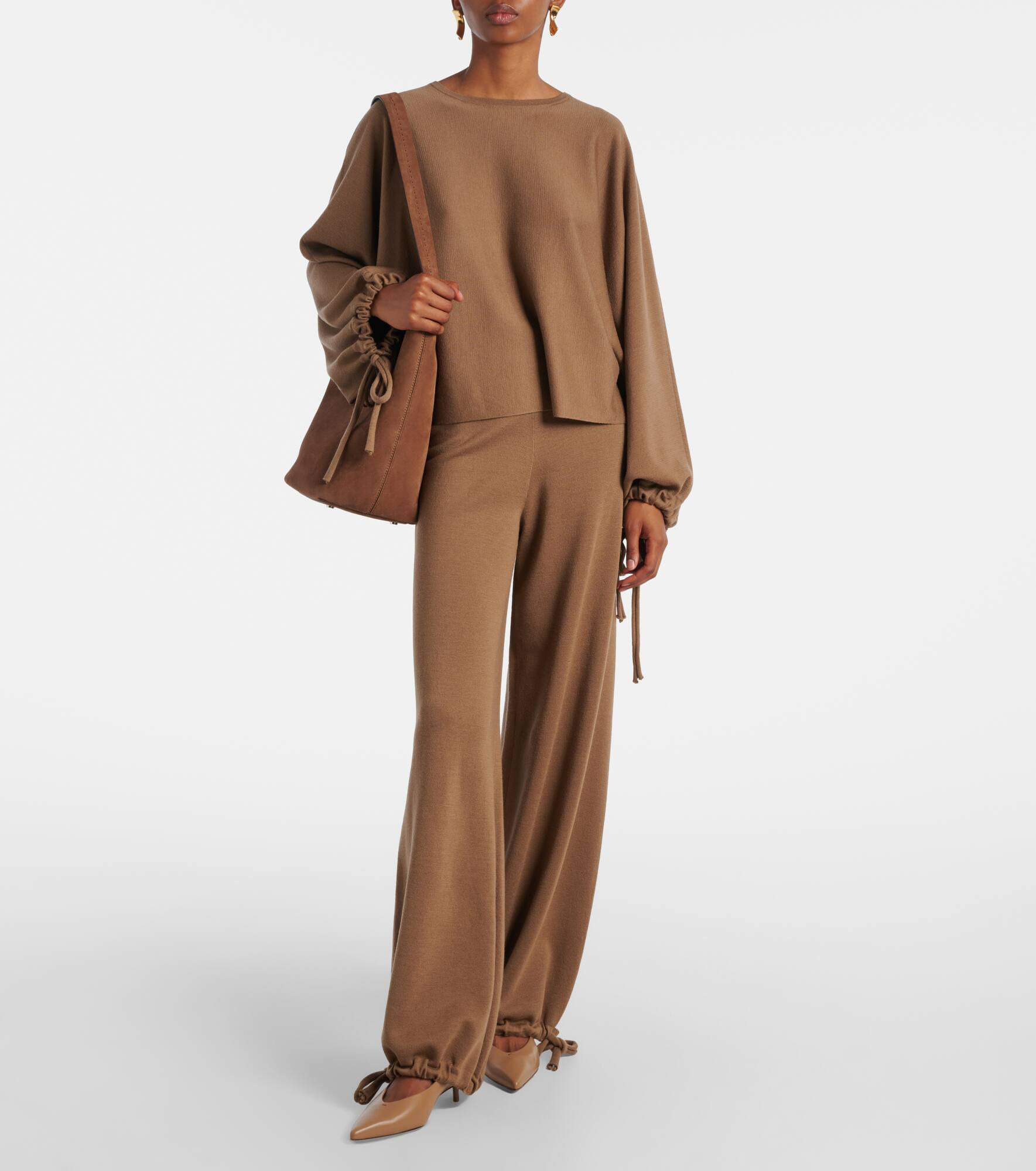 Wool wide-leg pants - 2